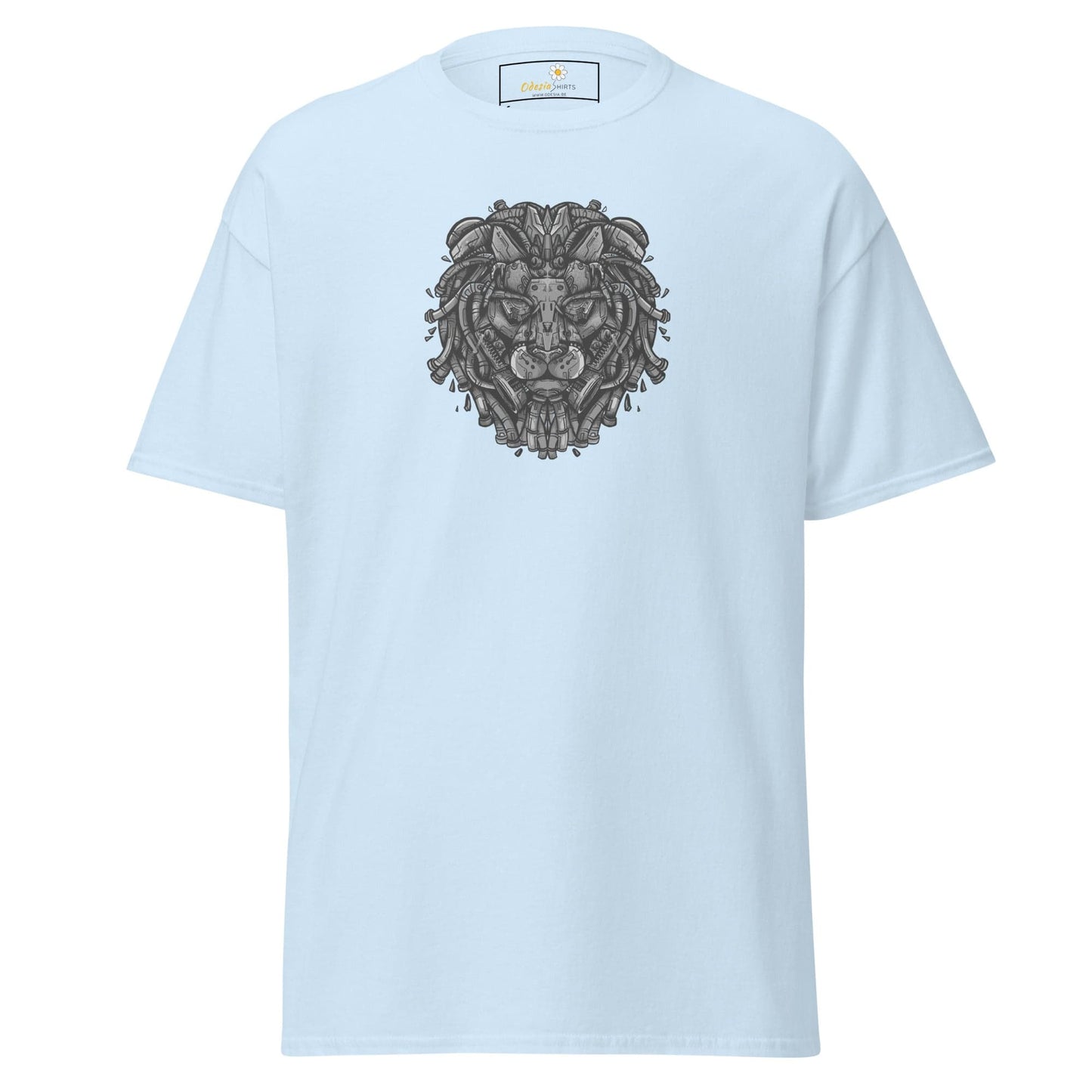 Unisex classic t-shirt - ABSTRACT LION HEAD - REGULAR - Light Blue / S