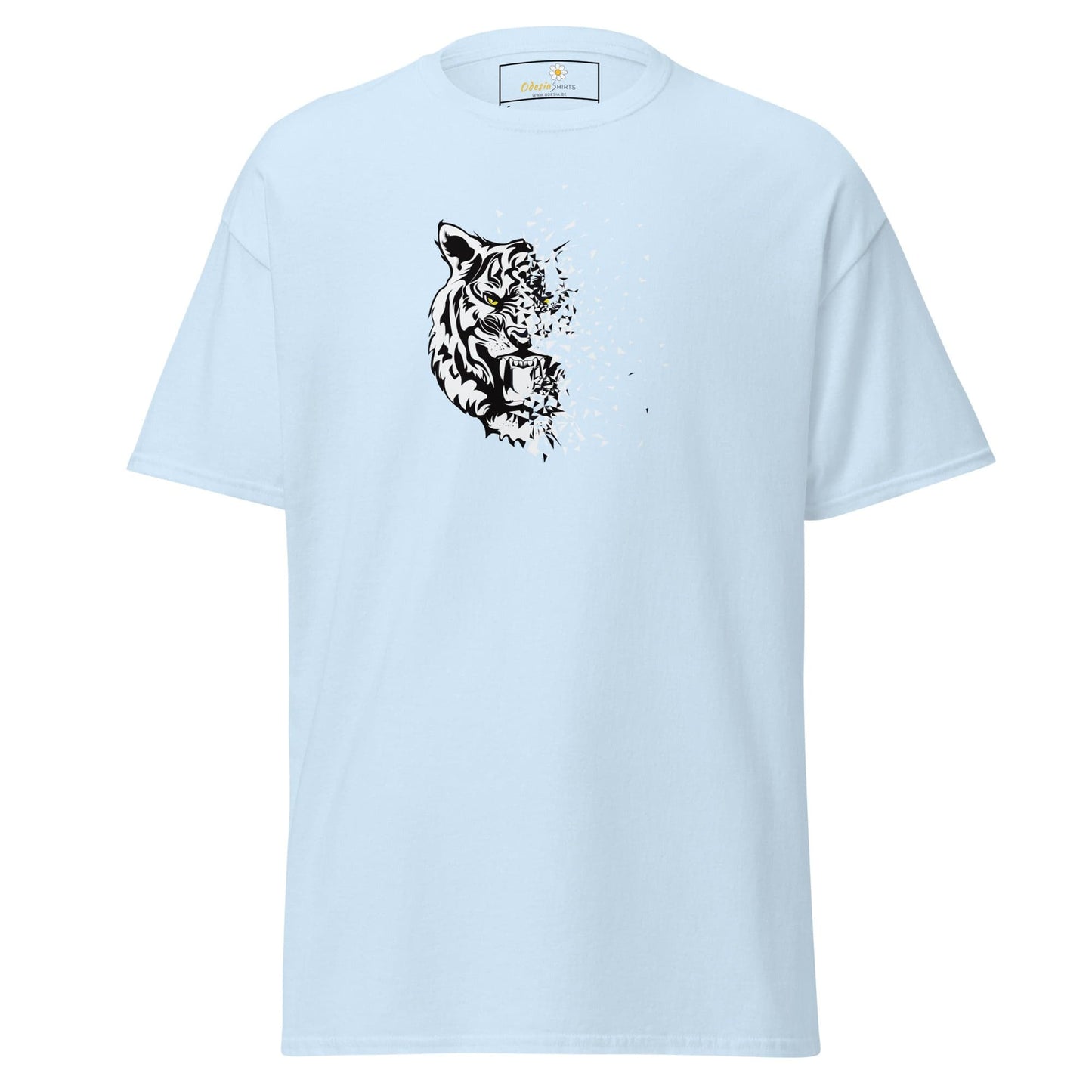 Unisex classic t-shirt - WILD LIFE TIGER DECOMPOS - REGULAR - Light Blue / S