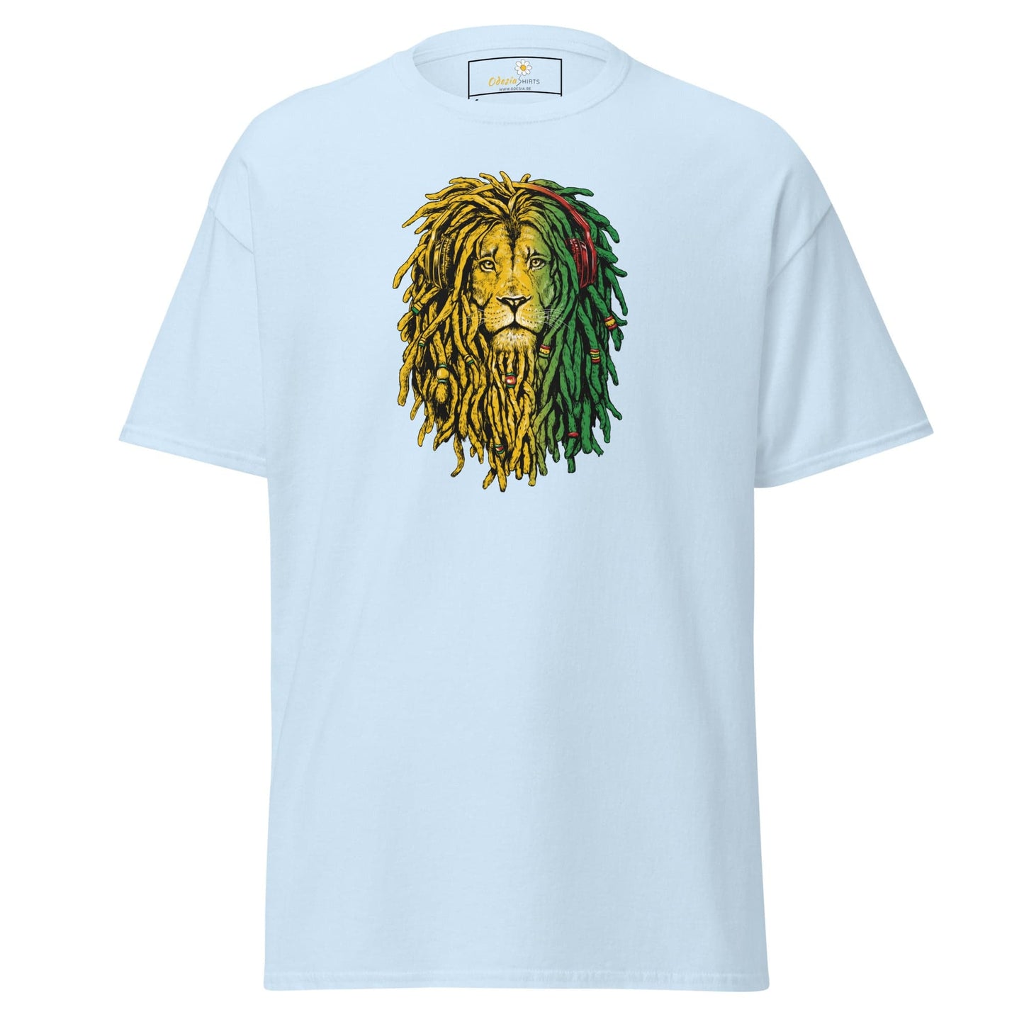 Unisex classic t-shirt - WILD LIFE REGGAE LION - REGULAR - Light Blue / S