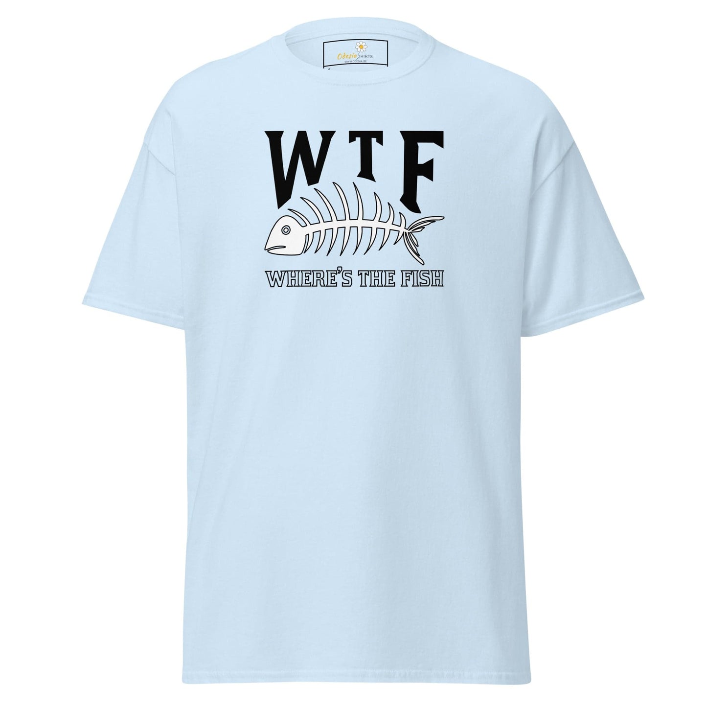 Unisex classic t-shirt - FUN WHERES THE FISH - REGULAR - Light Blue / S