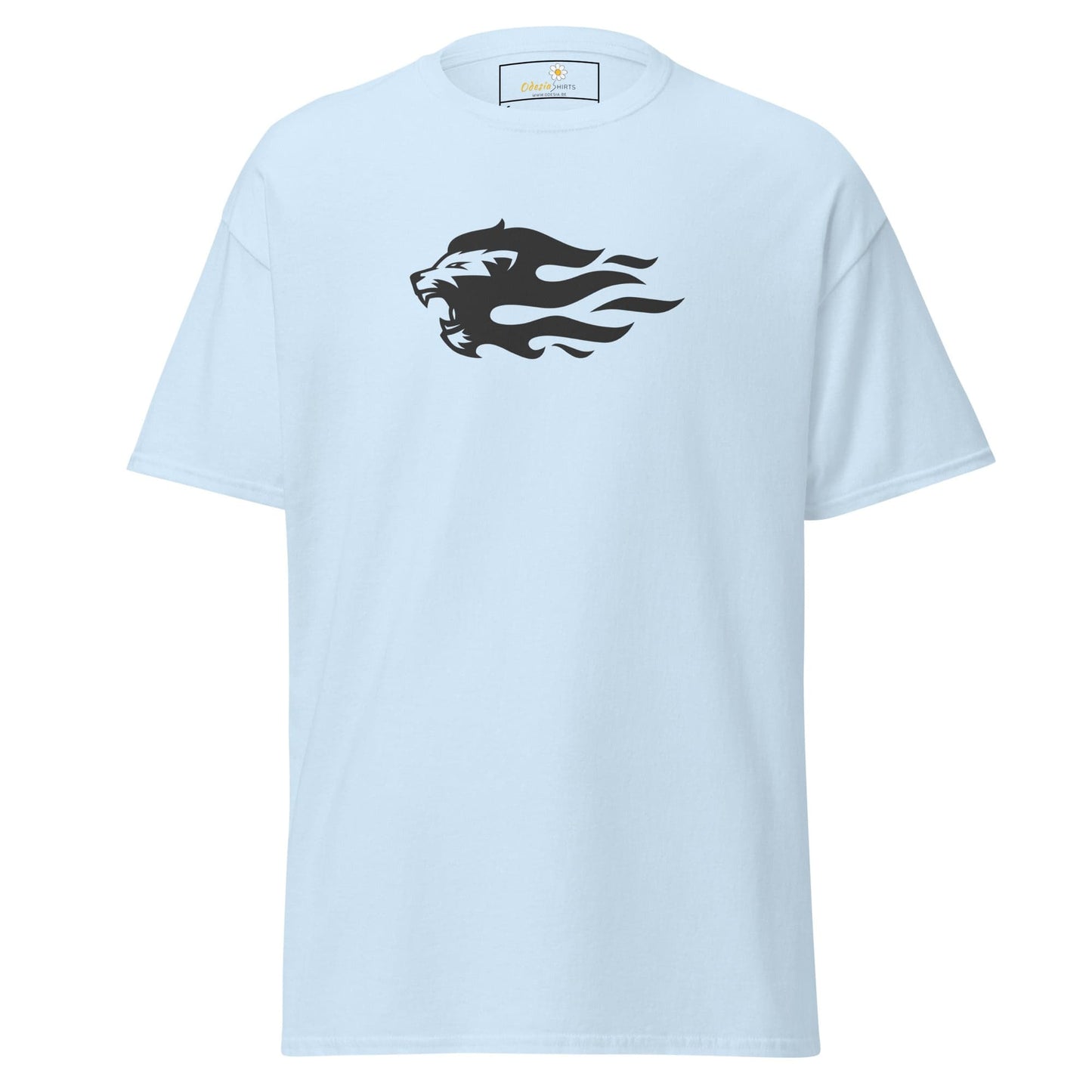 Unisex classic tee - WILD LIFE LION HEAD FLAME - REGULAR - Light Blue / S