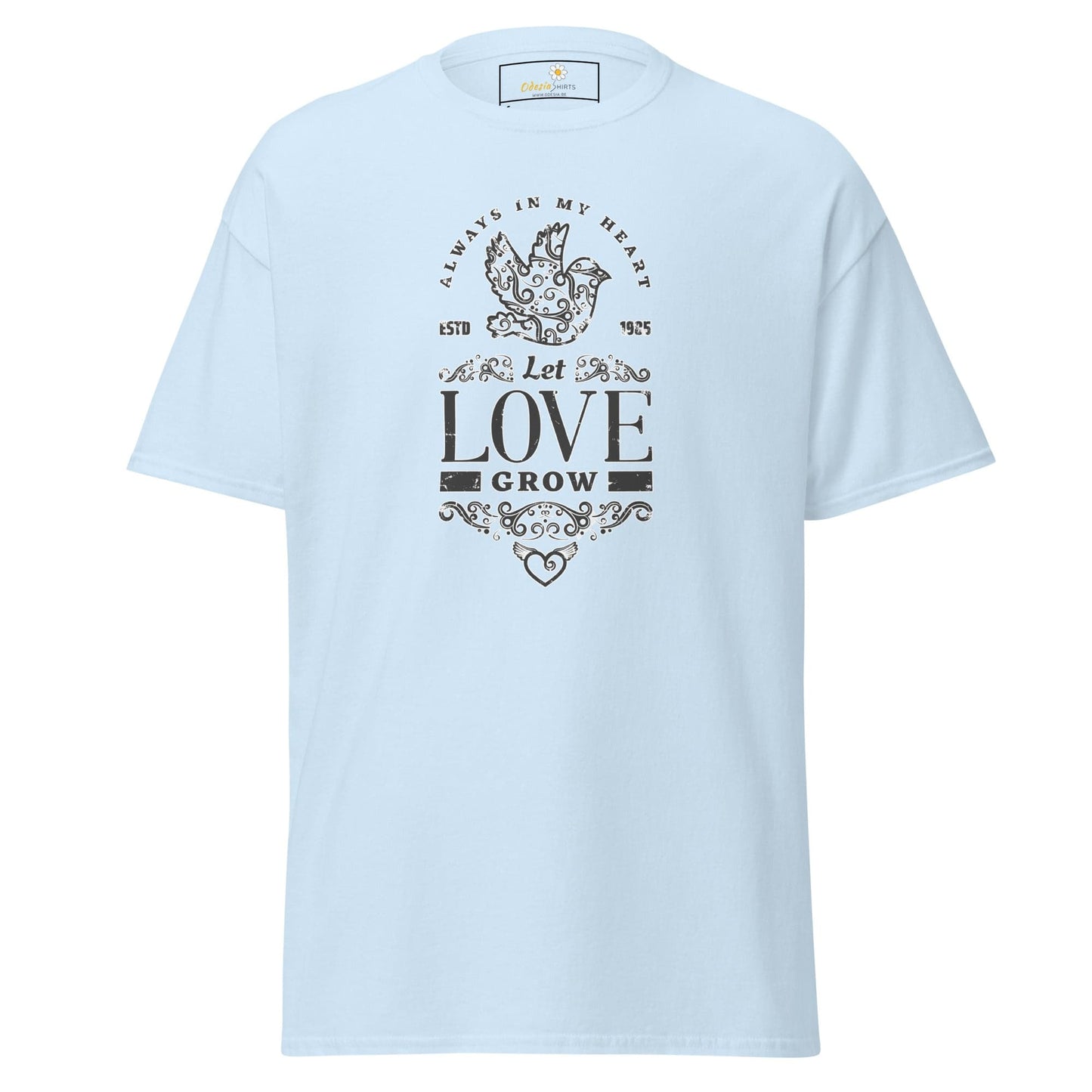 Unisex classic tee - POSITIVE LET LOVE GROW - REGULAR - Light Blue / S