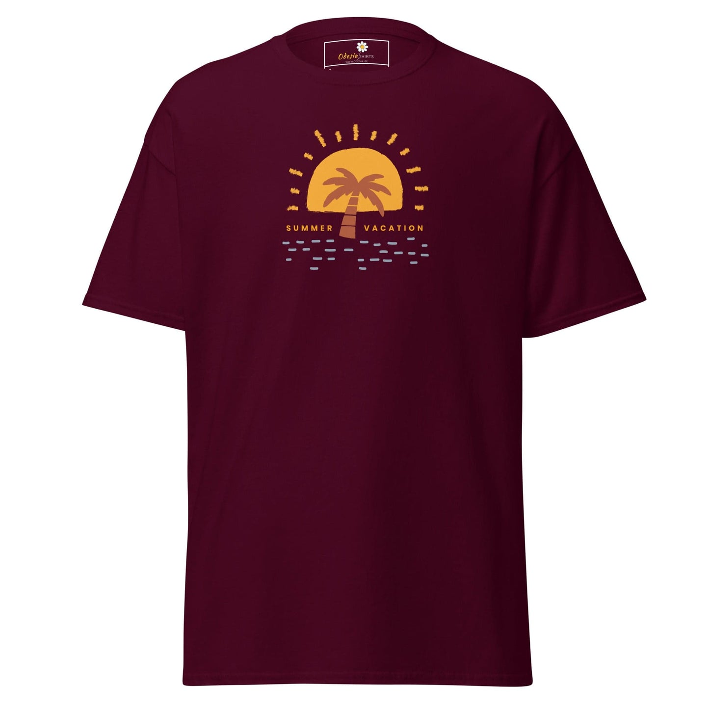 Unisex classic tee - SUMMER VACATION - REGULAR - Maroon / S