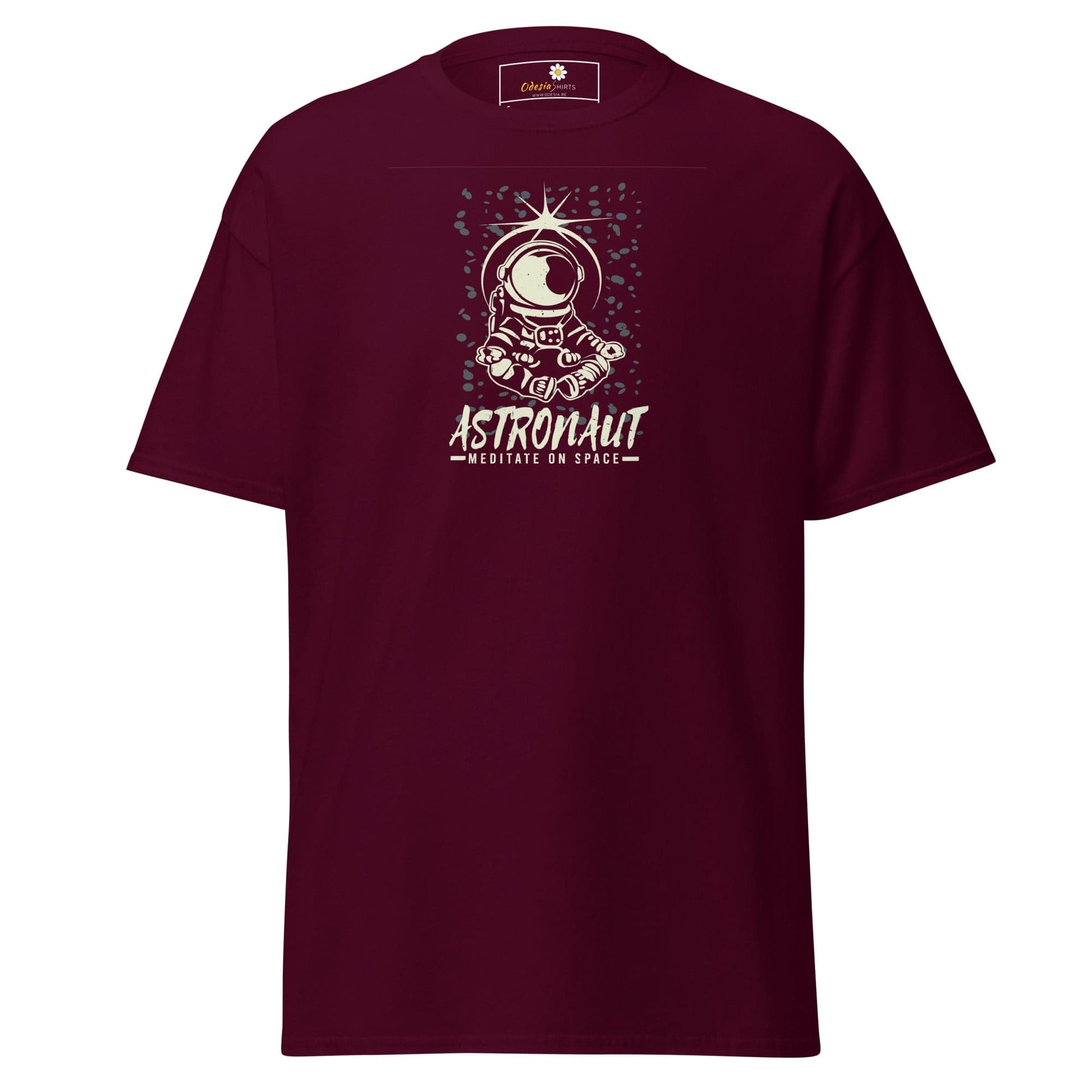 Unisex classic t-shirt - ASTRONAUT MEDITATION SPACE - REGULAR - Maroon / S