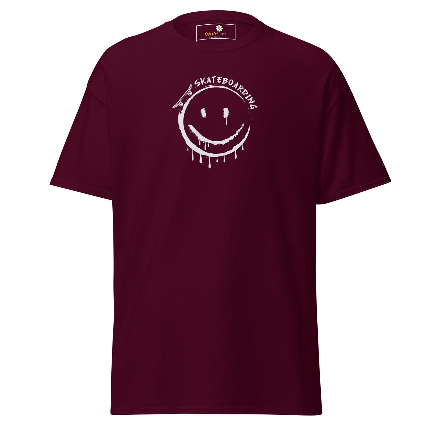 Unisex classic tee - SPORT SKATEBOARDING SMILE - REGULAR - Maroon / S