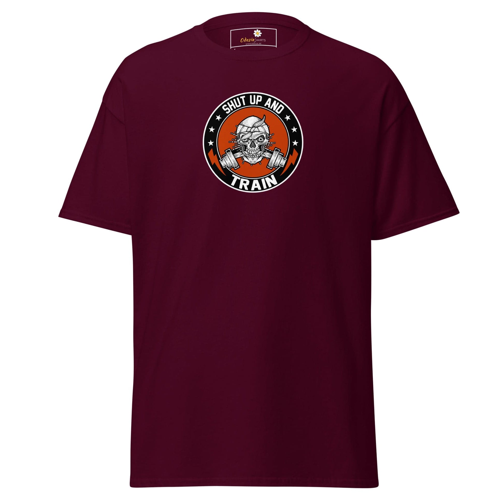 Unisex classic tee - SPORT SHUT UP AND TRAIN - REGULAR - Maroon / S