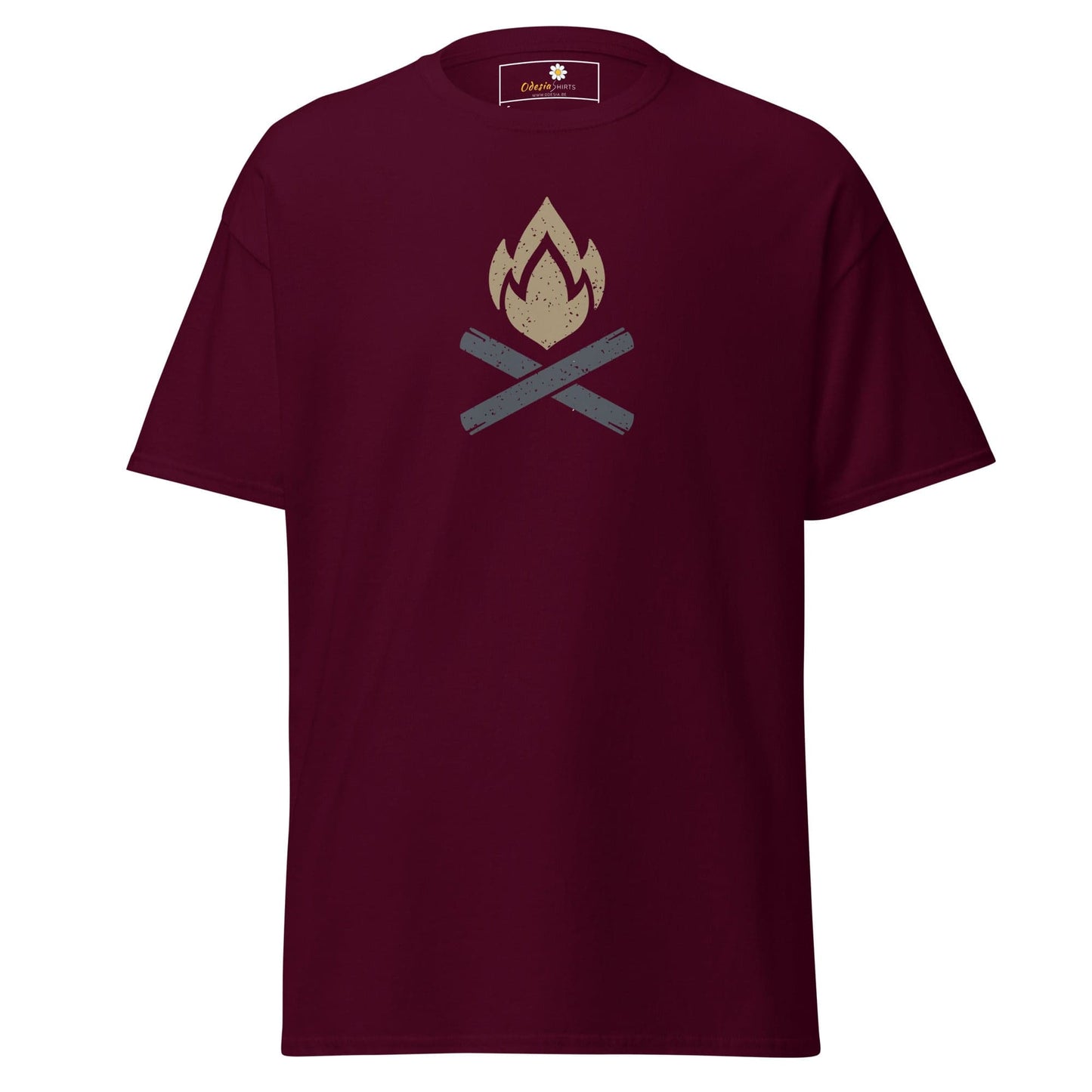Unisex classic tee - ADVENTURE CAMP FIRE - REGULAR - Maroon / S