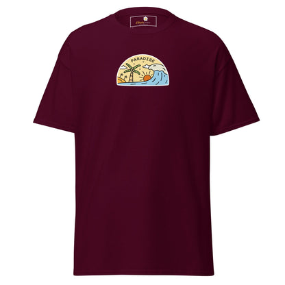 Unisex classic tee - SUMMER ISLAND PARADISE - REGULAR - Maroon / S