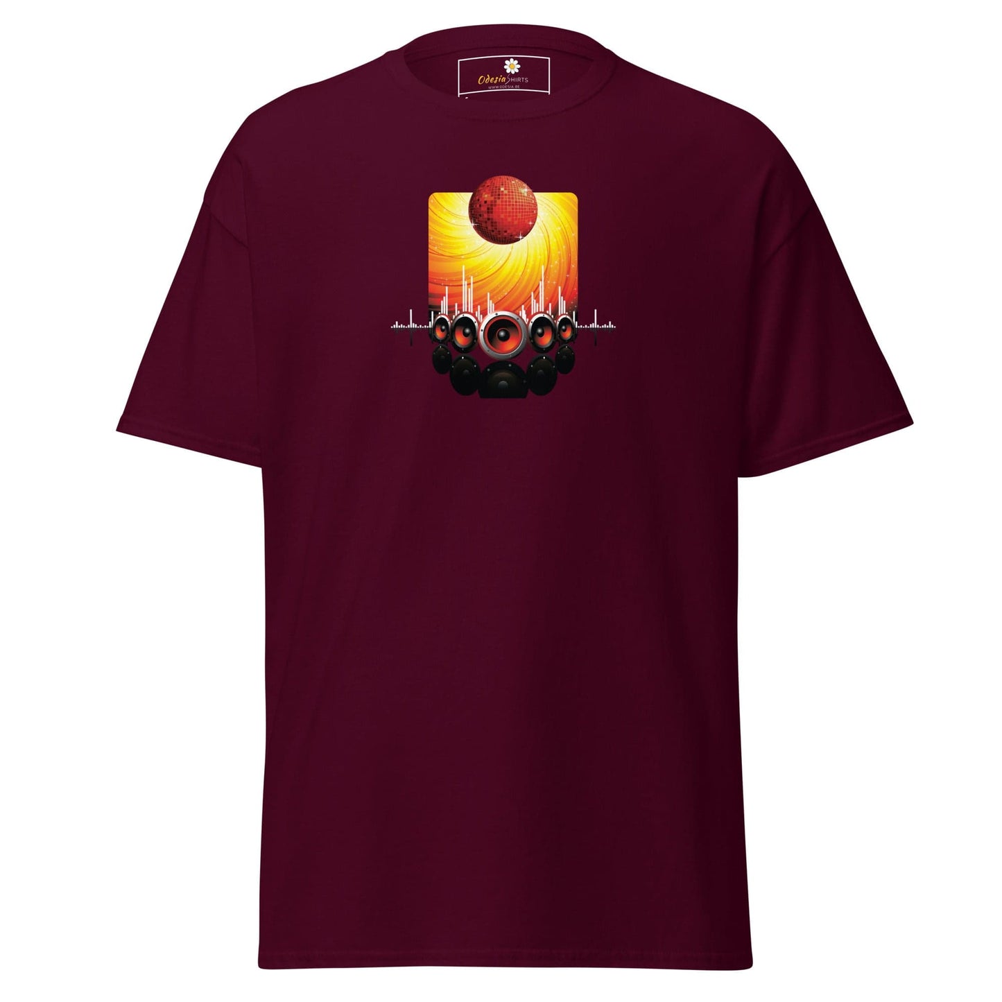 Unisex classic tee - MUSIC SPEAKERS - REGULAR - Maroon / S