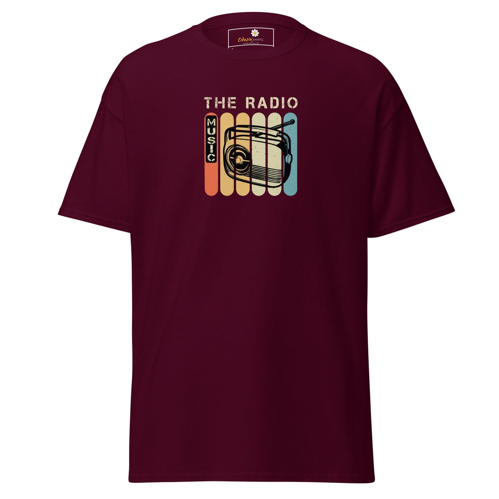 Unisex classic t-shirt - MUSIC THE RADIO - REGULAR - Maroon / S