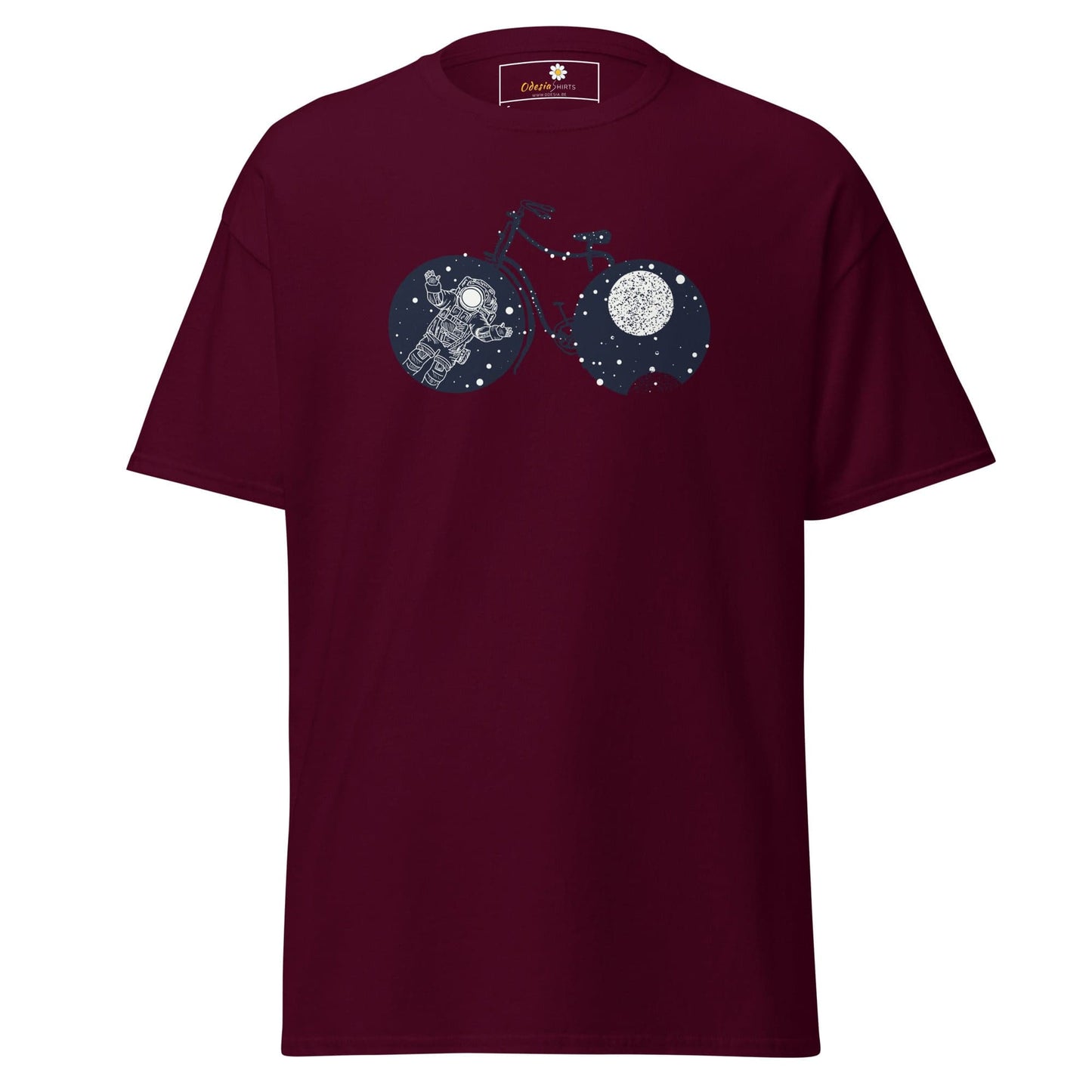 Unisex classic t-shirt - ASTRONAUT BIKE - REGULAR - Maroon / S