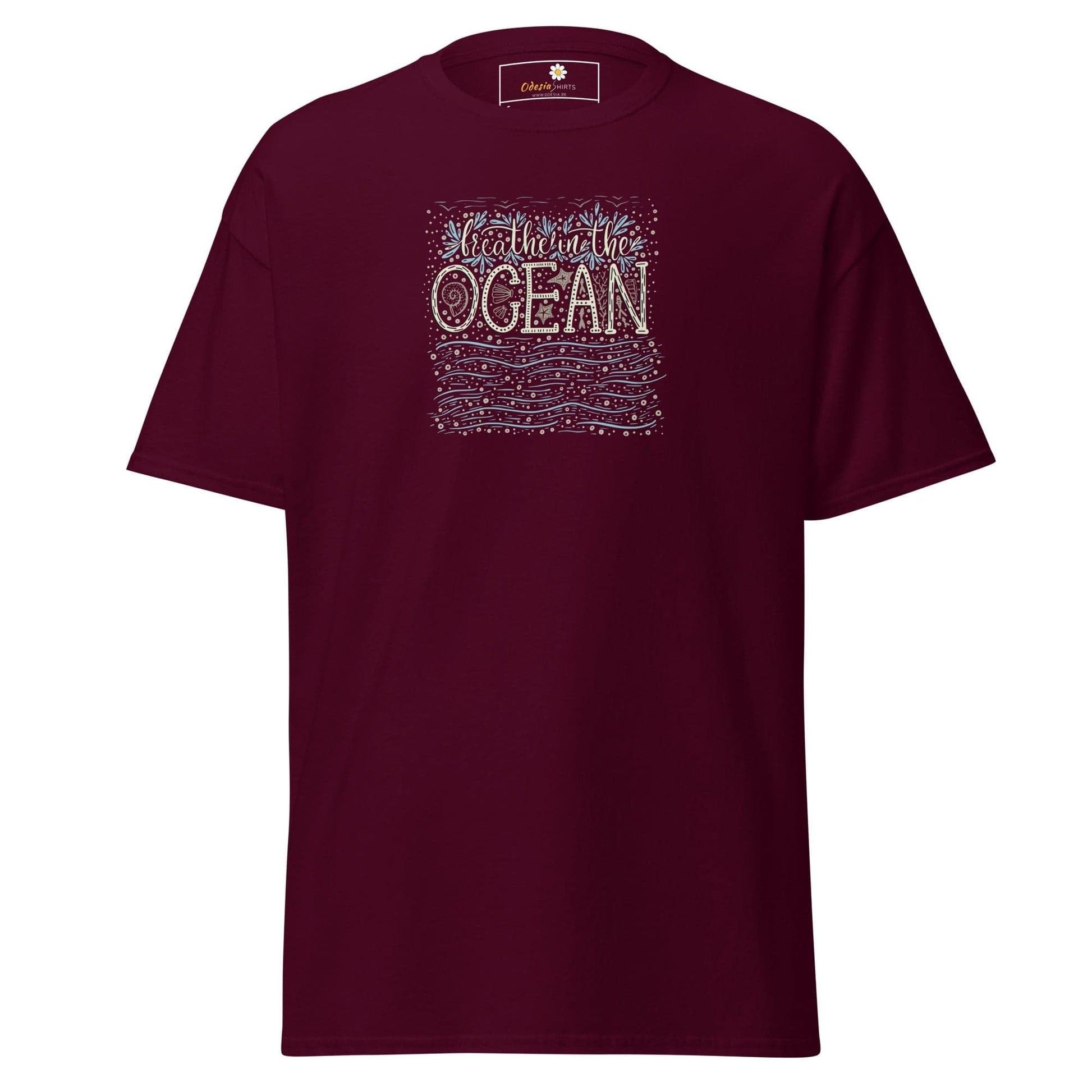 Unisex classic tee - NATURE OCEAN - REGULAR - Maroon / S
