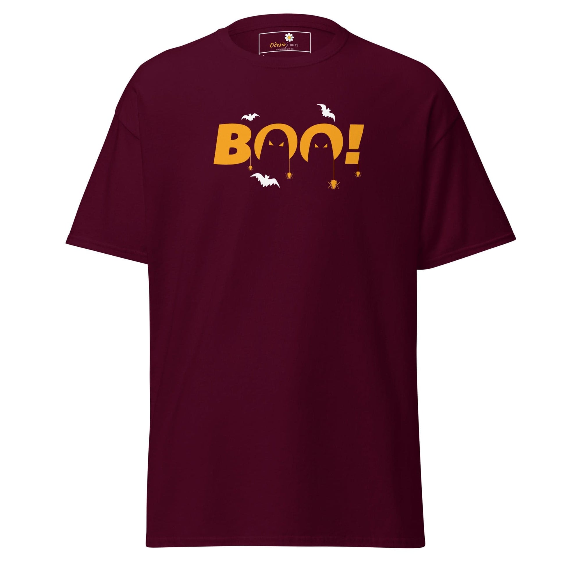 Unisex classic t-shirt - SEASONAL HALLOWEEN BOO - REGULAR - Maroon / S