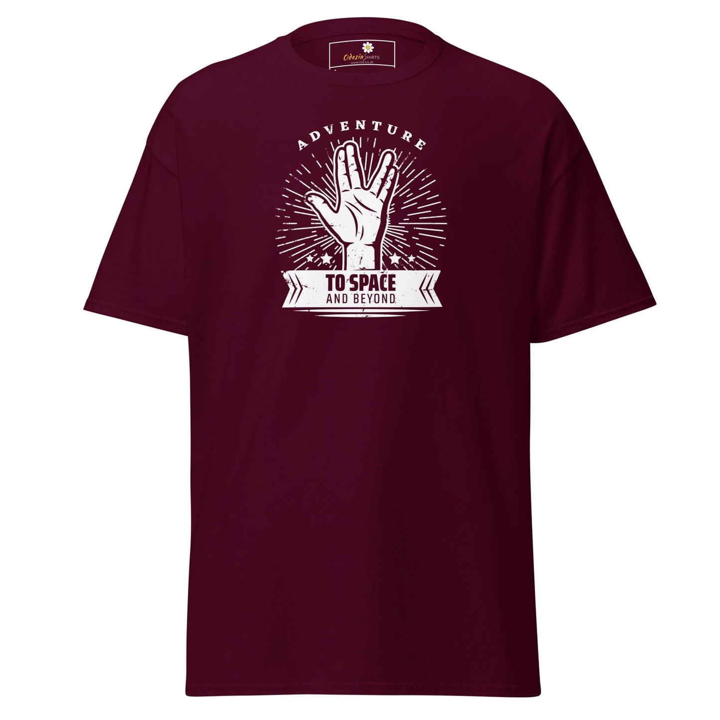 Unisex classic t-shirt - SPACE STAR TREK - REGULAR - Maroon / S