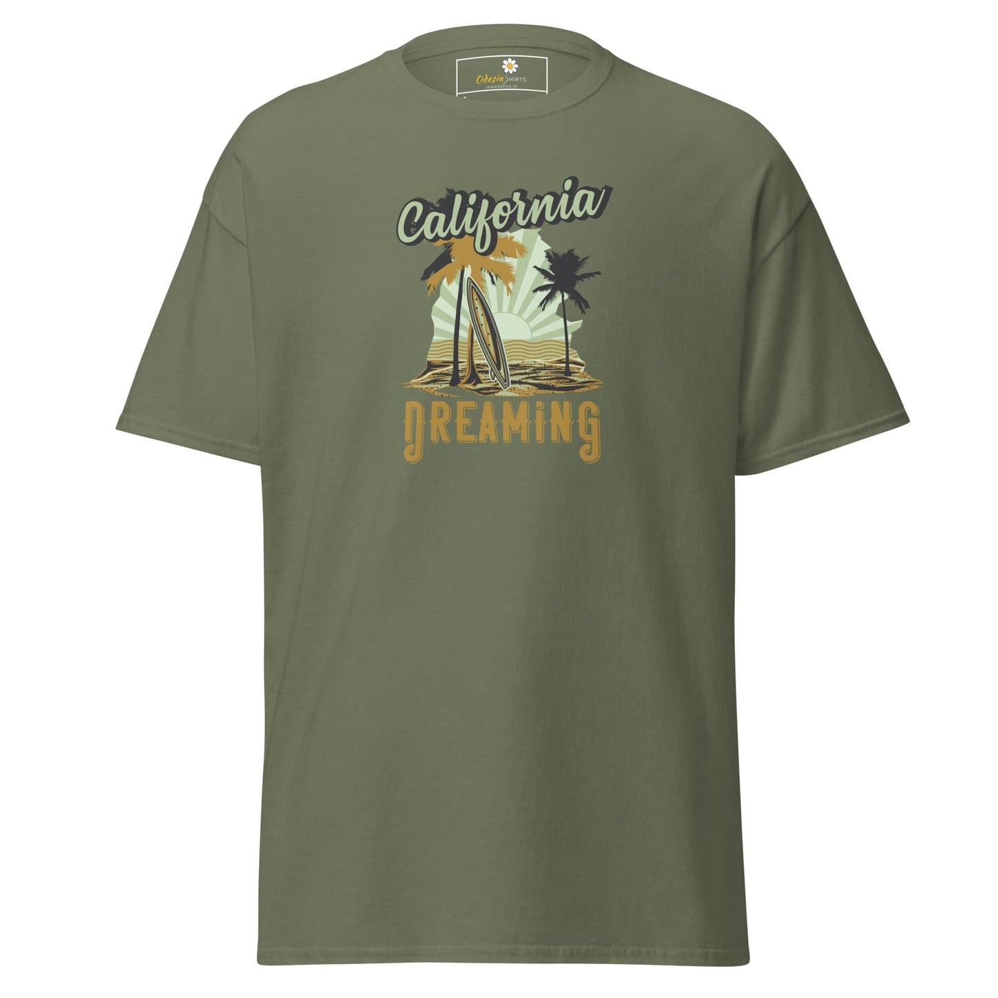 Unisex classic t-shirt - SUMMER CALIFORNIA DREAM - REGULAR - Military Green / S