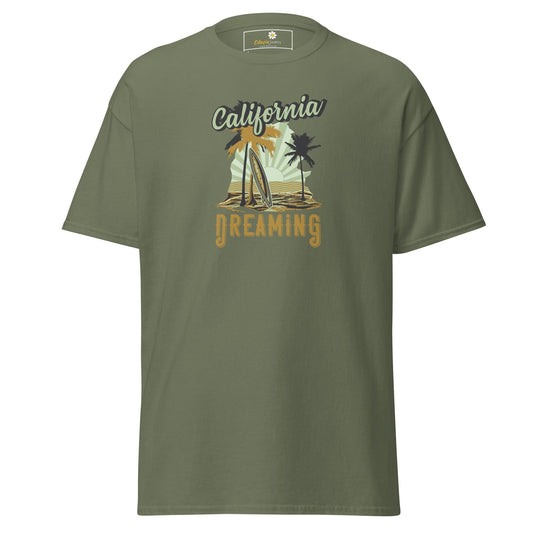 Unisex classic t-shirt - SUMMER CALIFORNIA DREAM - REGULAR - Military Green / S
