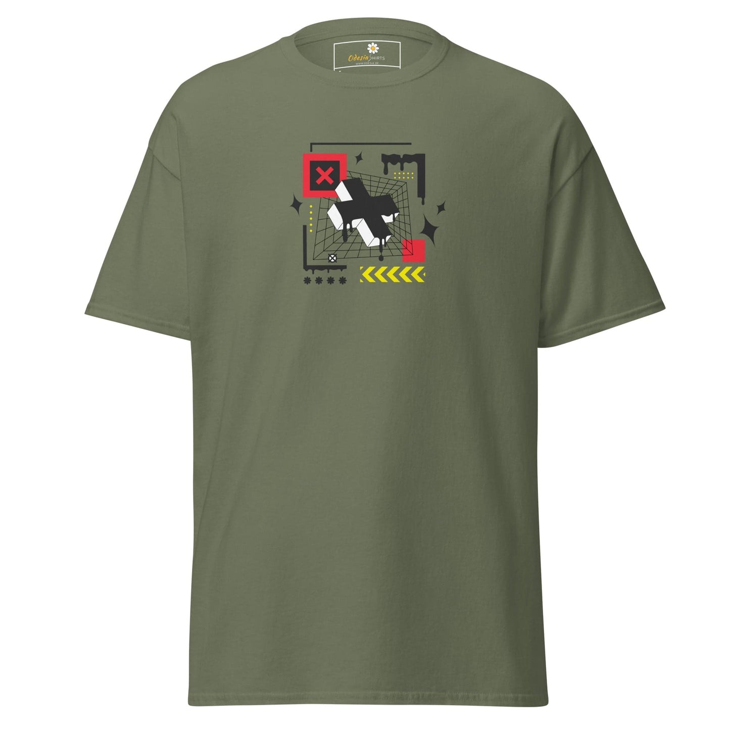 Unisex classic t-shirt - ABSTRACT FIGURES - REGULAR - Military Green / S