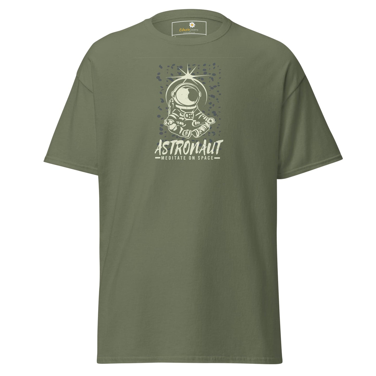 Unisex classic t-shirt - ASTRONAUT MEDITATION SPACE - REGULAR - Military Green / S