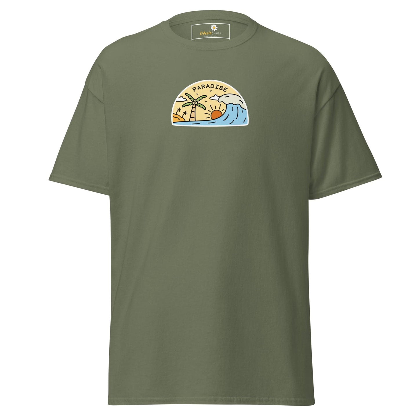 Unisex classic tee - SUMMER ISLAND PARADISE - REGULAR - Military Green / S