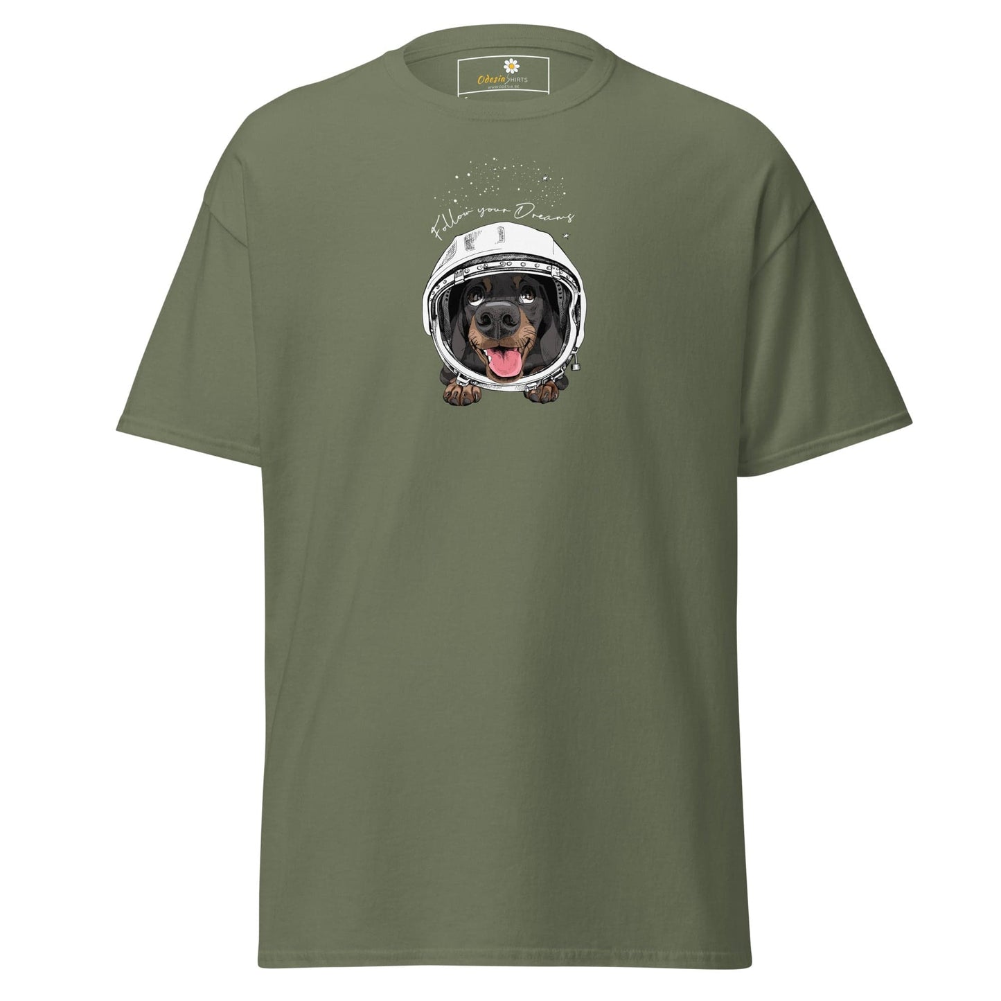 Unisex classic tee - ASTRONAUT ANIMALS DREAMS - REGULAR - Military Green / S