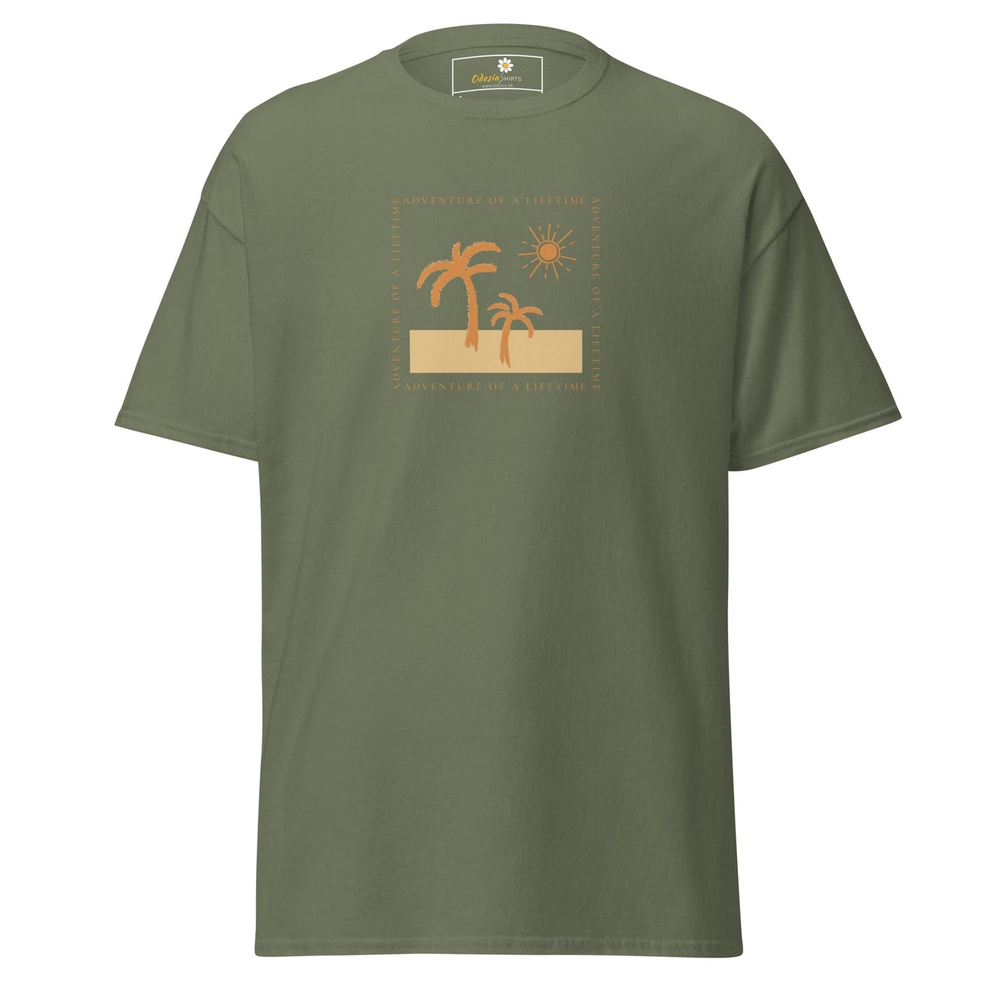 Unisex classic t-shirt - SUMMER PARADISE TREE SUN - REGULAR - Military Green / S
