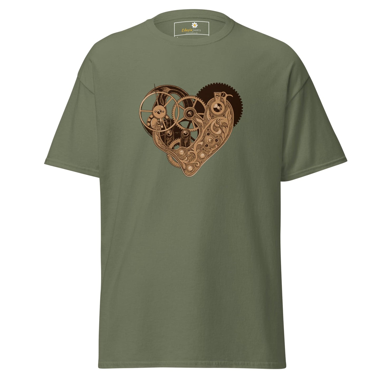 Unisex classic tee - ABSTRACT HEART - REGULAR - Military Green / S