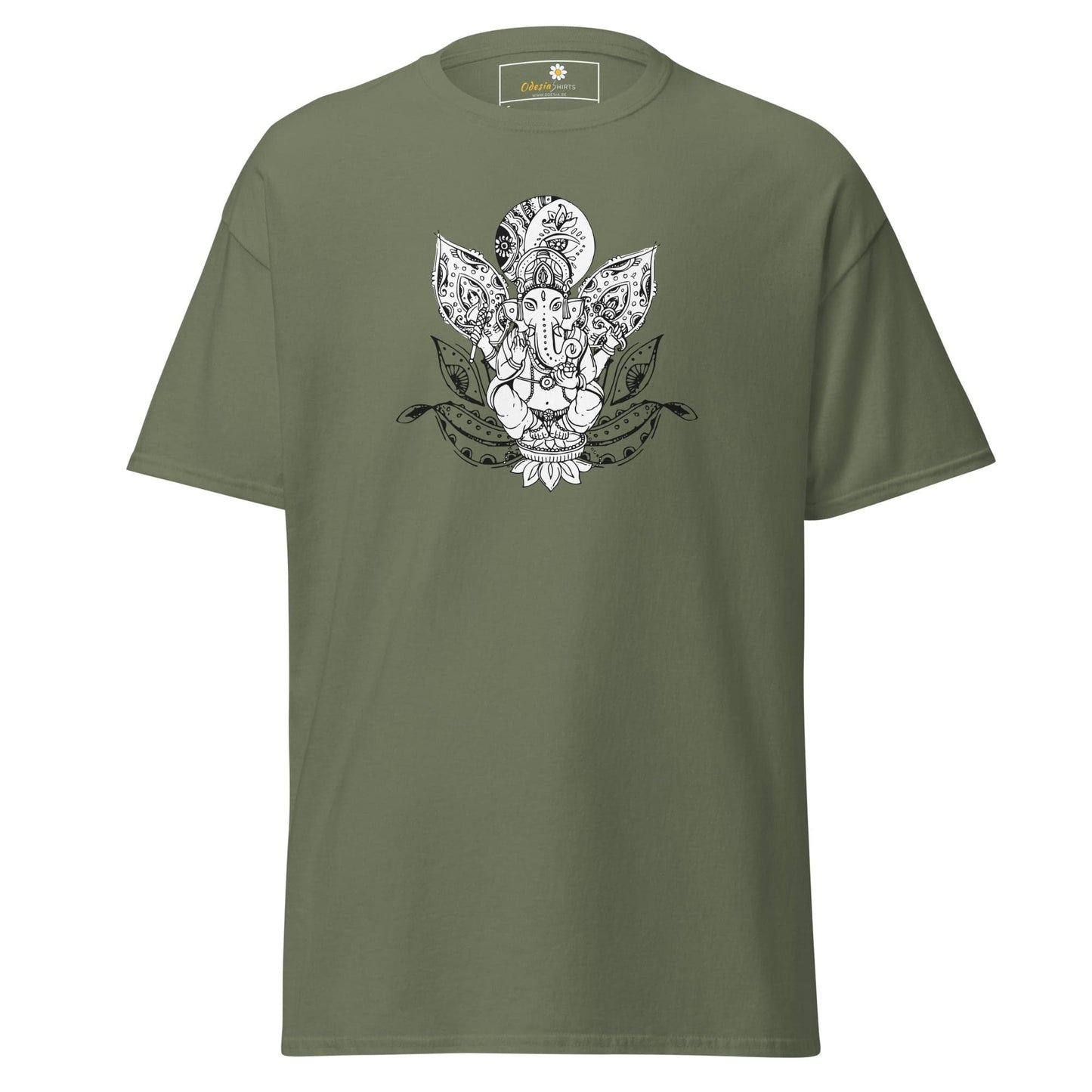 Unisex classic t-shirt - SPIRITUAL GANESH - REGULAR - Military Green / S