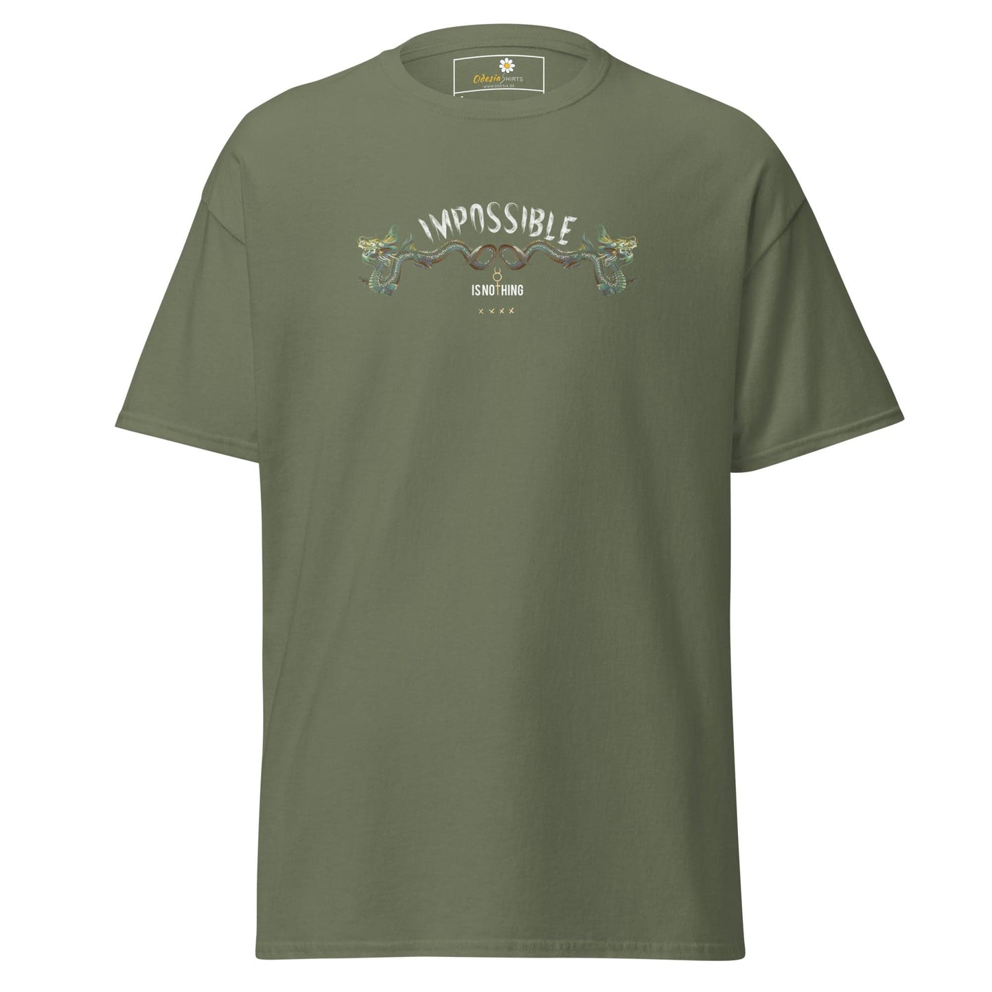 Unisex classic t-shirt - MYSTIC IMPOSSIBLE IS NOTHING - REGULAR - Military Green / S
