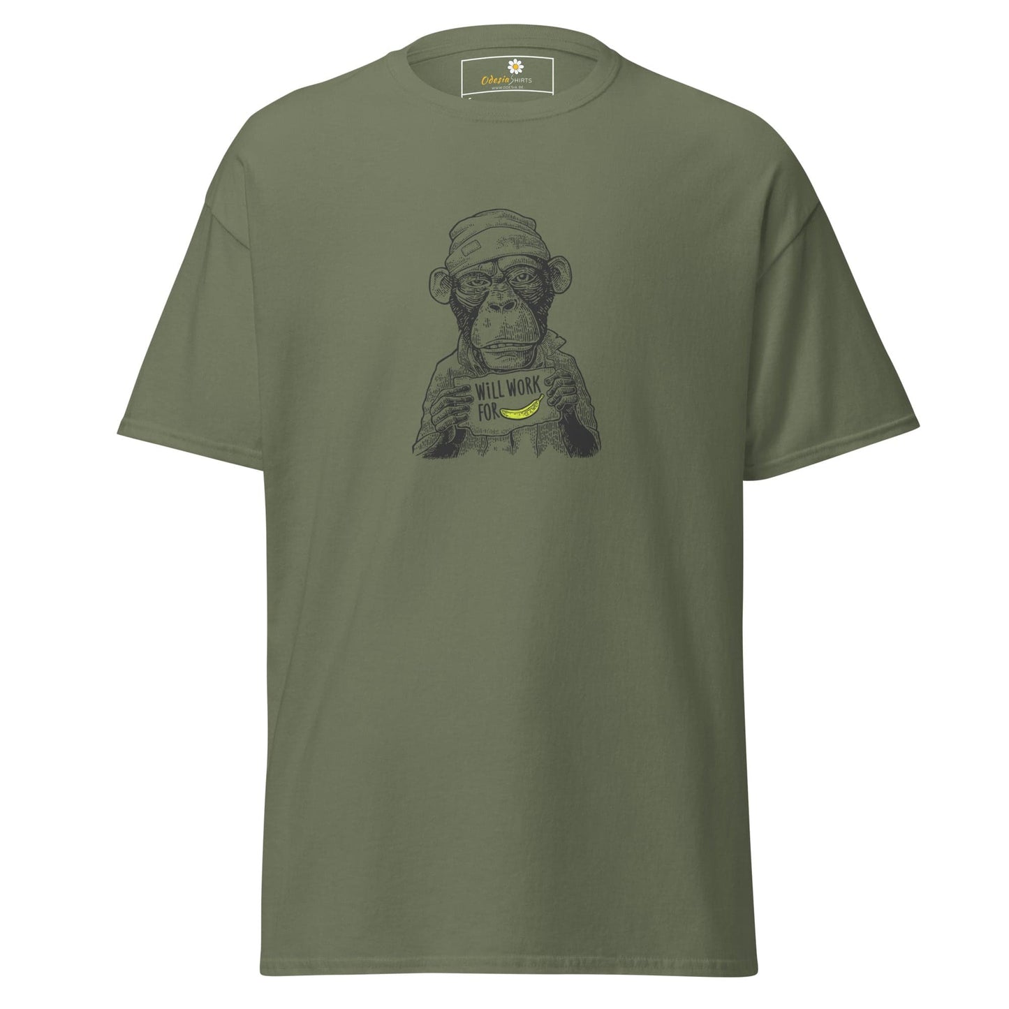 Unisex classic tee - WILD LIFE FUN WORK FOR BANANA - REGULAR - Military Green / S