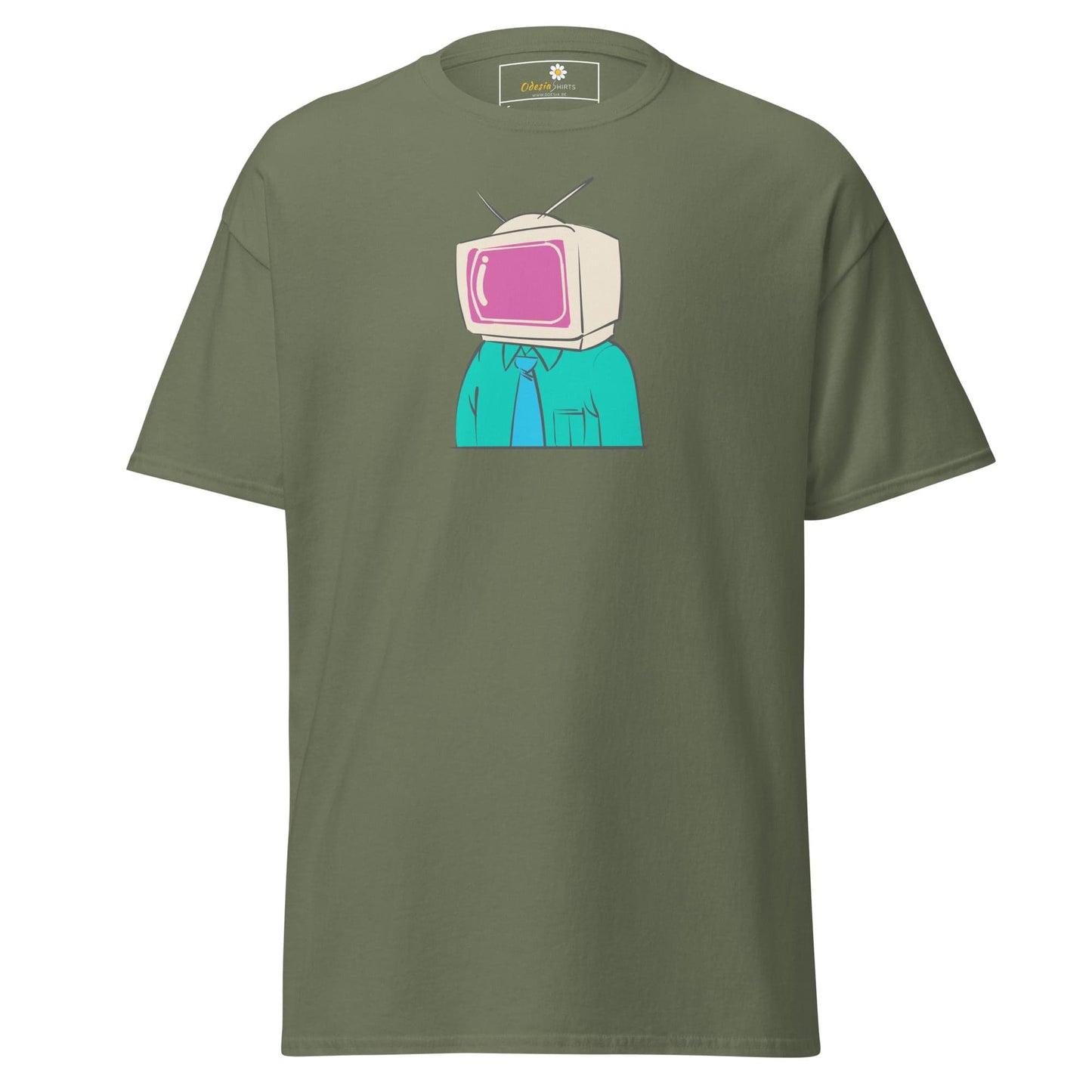 Unisex classic t-shirt - FANTASY TELEVISION HEAD - REGULAR - Military Green / S