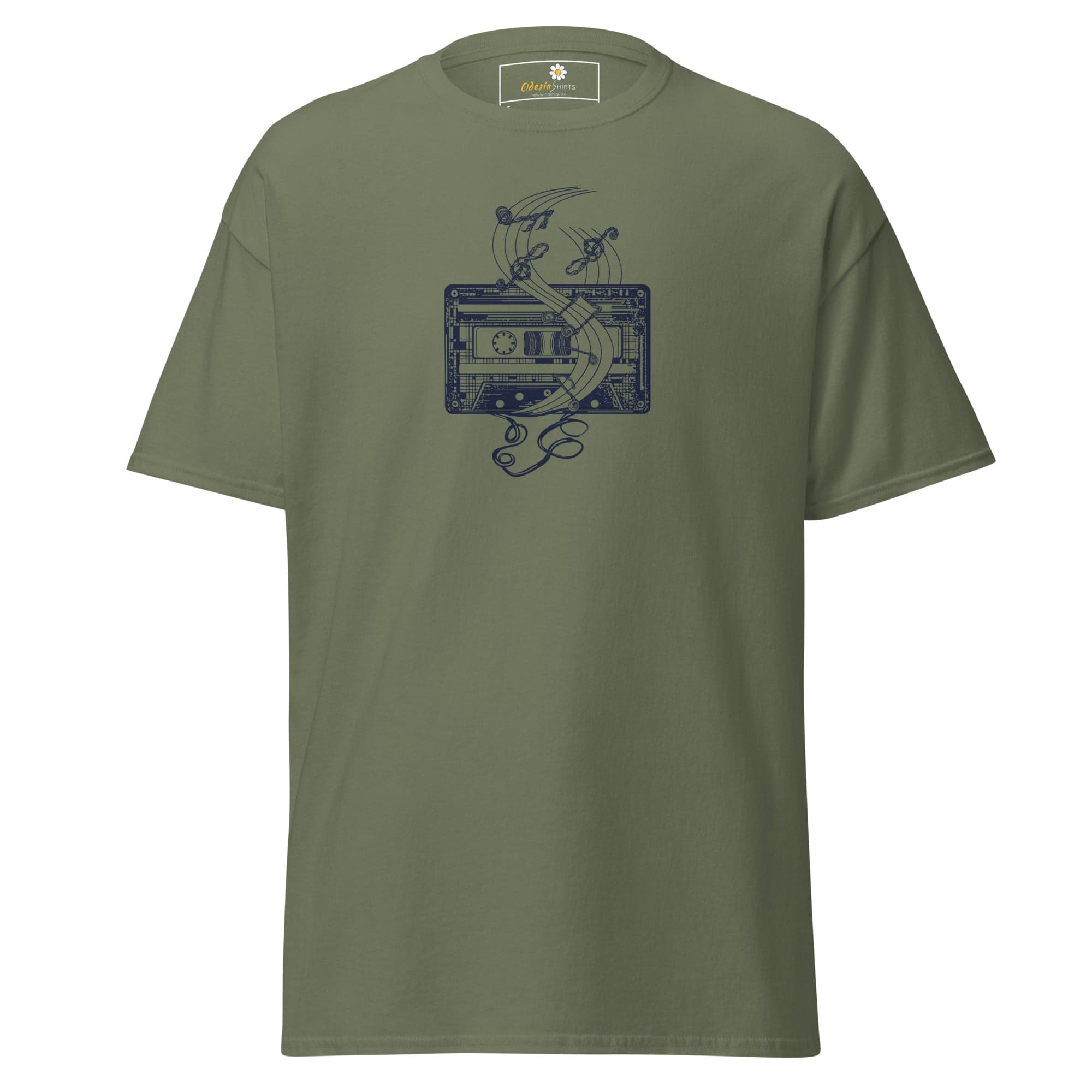 Unisex classic t-shirt - MUSIC TAPE - REGULAR - Military Green / S