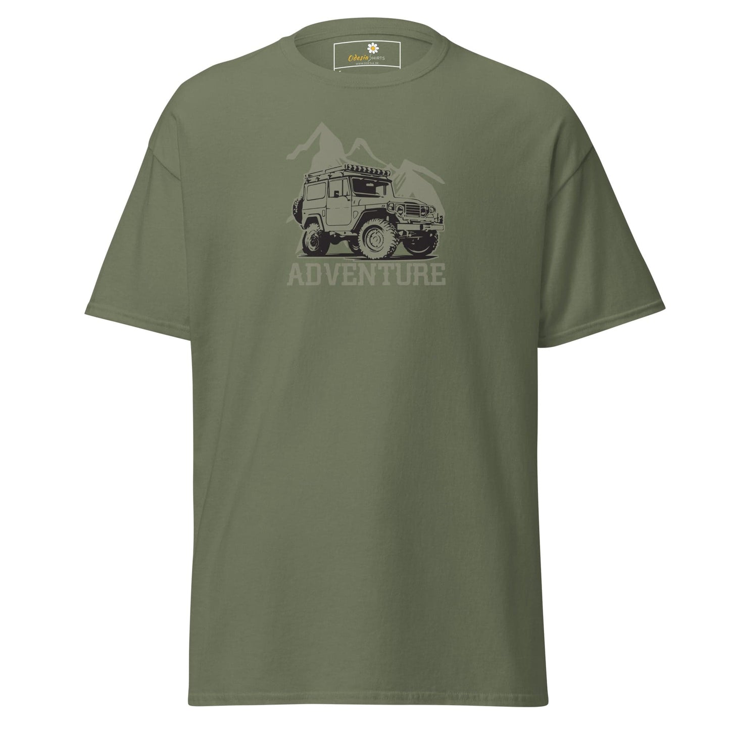 Unisex classic t-shirt - MOTOR ADVENTURE 4X4 - REGULAR - Military Green / S