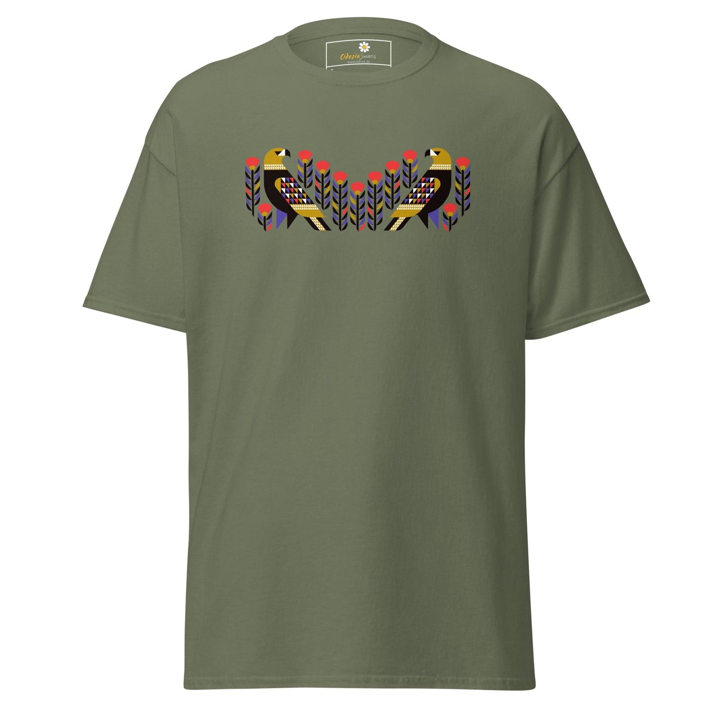 Unisex classic tee - WILD LIFE PERU BIRDS - REGULAR - Military Green / S