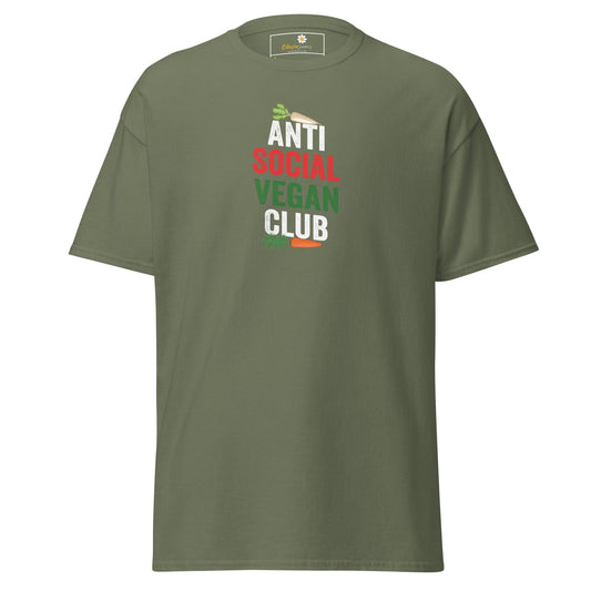 Unisex classic tee - GREEN VEGAN CLUB - REGULAR - Military Green / S