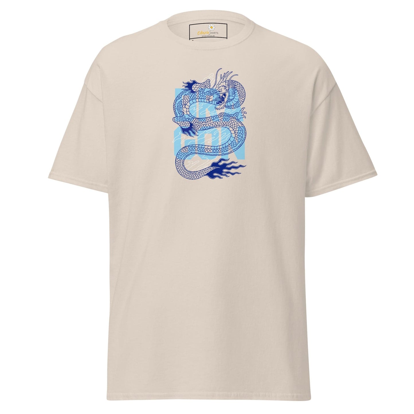 Unisex classic t-shirt - MYSTIC BLUE DRAGON - REGULAR - Natural / S