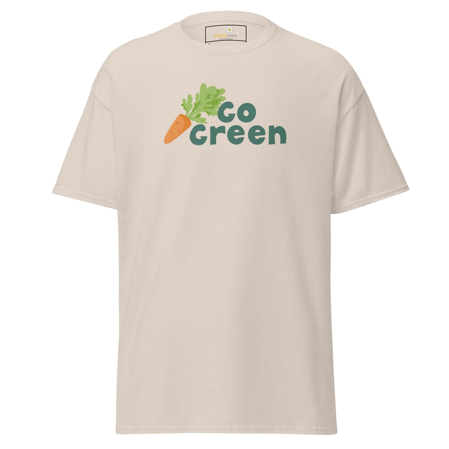 Unisex classic t-shirt - VEGAN GO GREEN - REGULAR - Natural / S