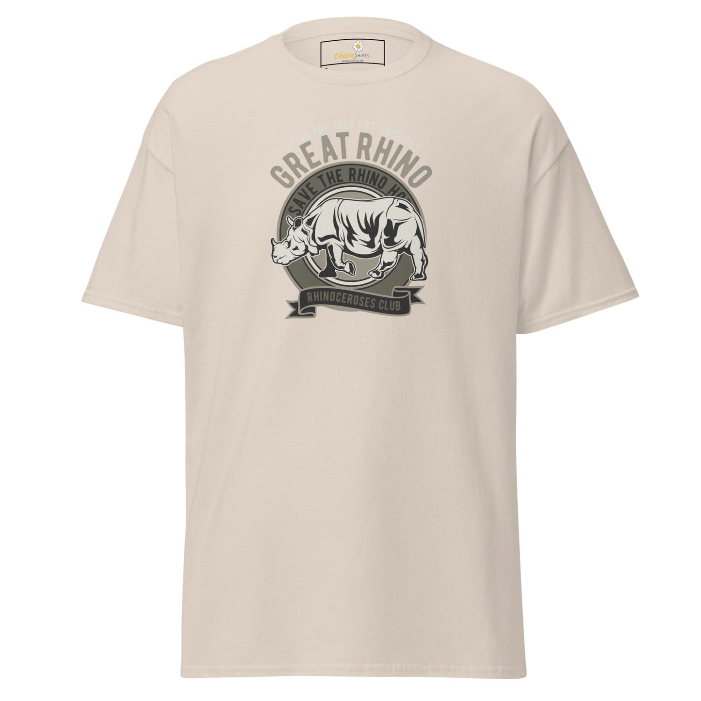 Unisex classic t-shirt - WILD LIFE GREAT RHINO - REGULAR - Natural / S
