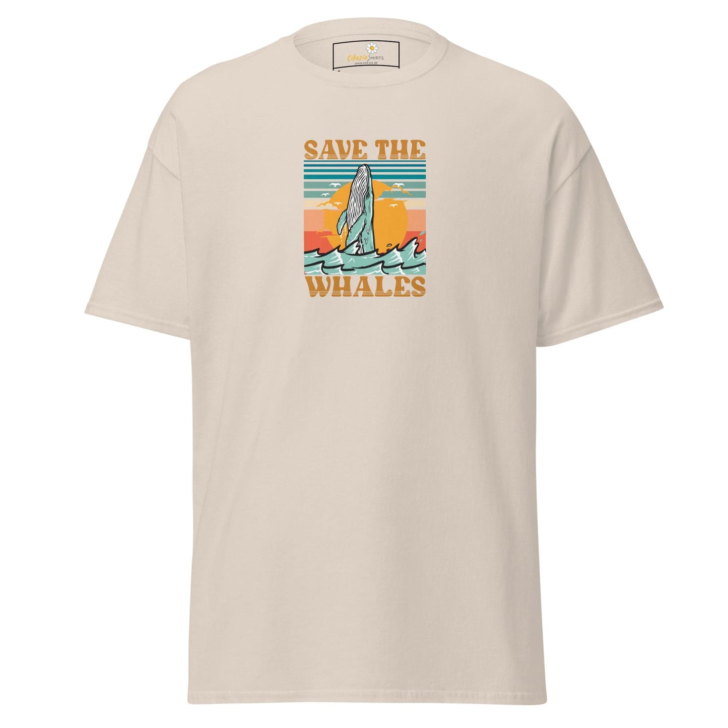 Unisex classic tee - WILD LIFE SAVE THE WHALES - REGULAR - Natural / S