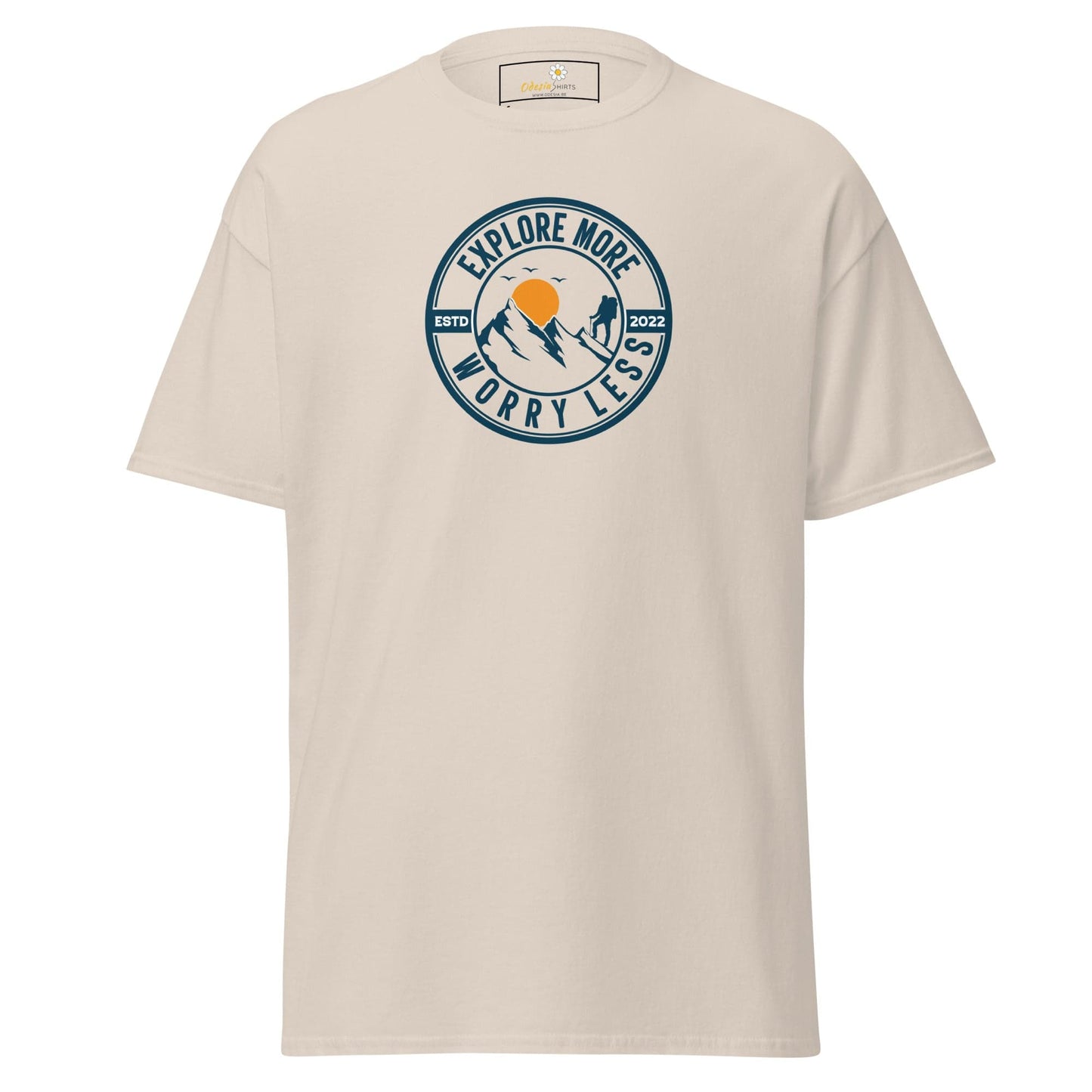 Unisex classic t-shirt - ADVENTURE EXPLORE WORRY LESS - REGULAR - Natural / S