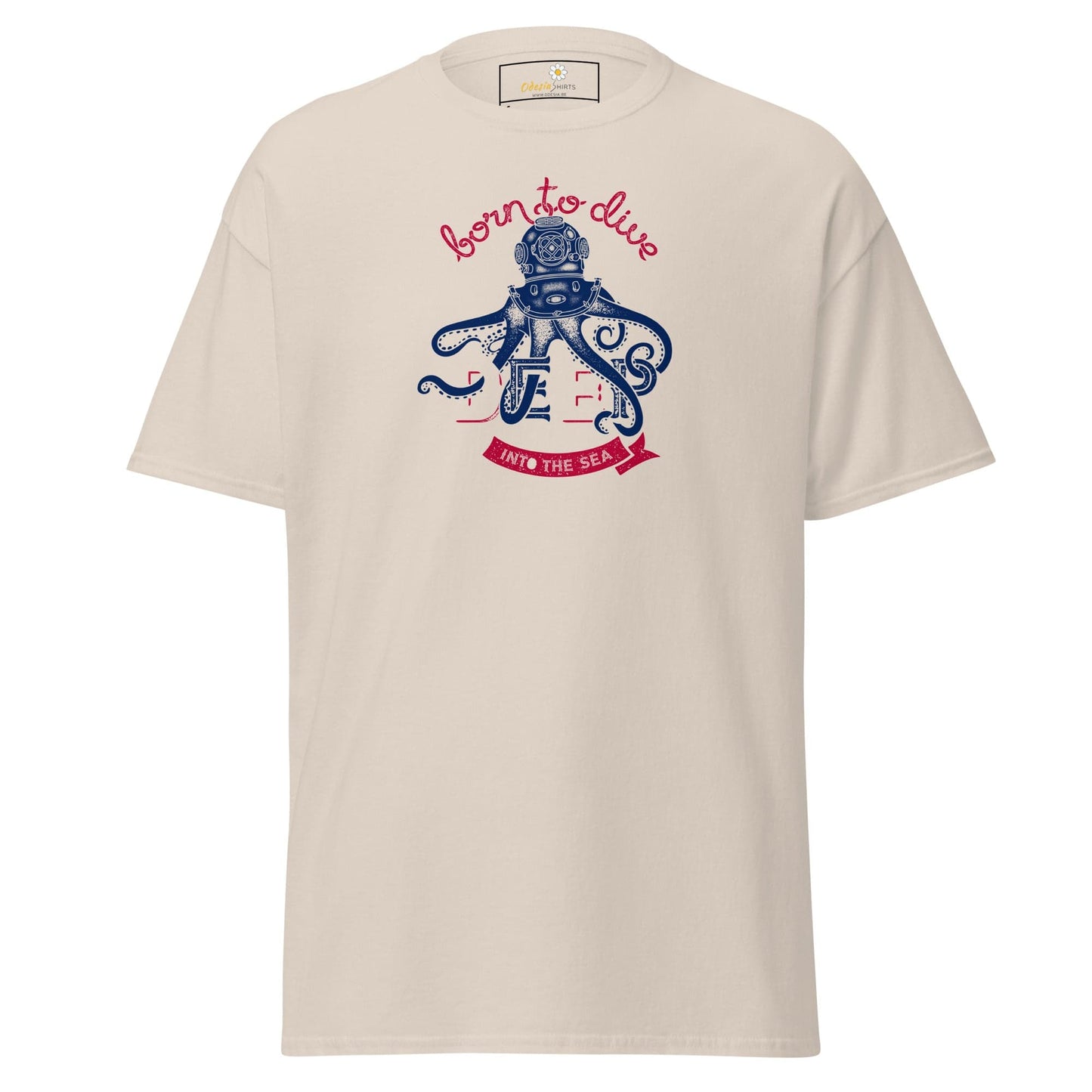 Unisex classic t-shirt - SPORT BORN TO DIVE - REGULAR - Natural / S