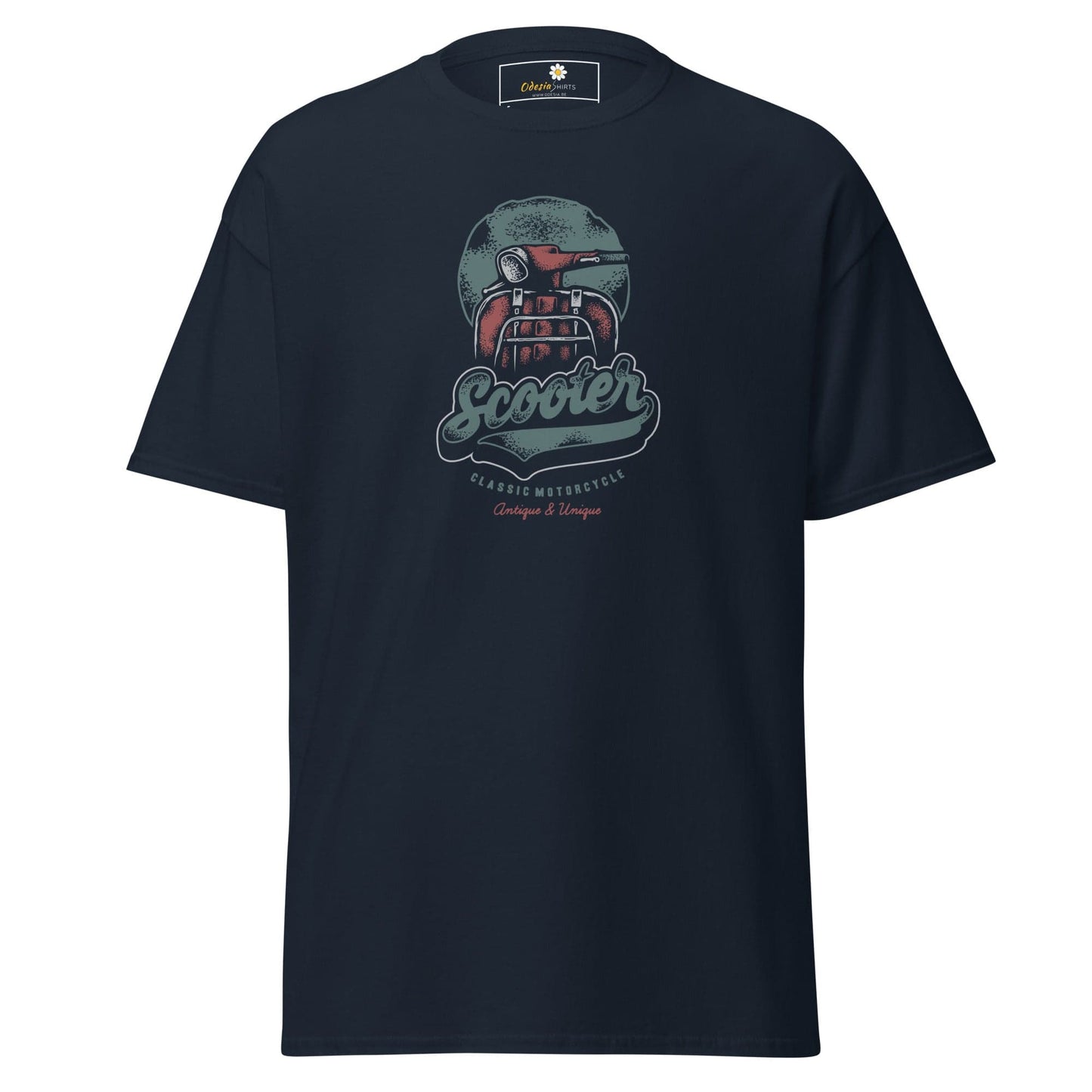 Unisex classic t-shirt - VINTAGE SCOOTER - REGULAR - Navy / S