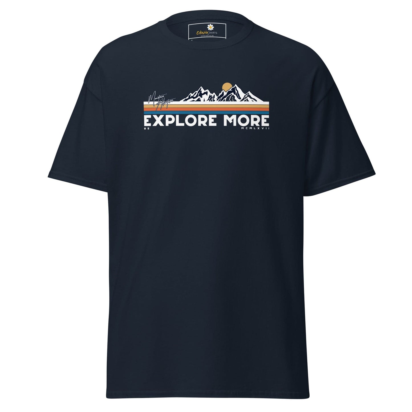 Unisex classic t-shirt - ADVENTURE EXPLORE MORE - REGULAR - Navy / S