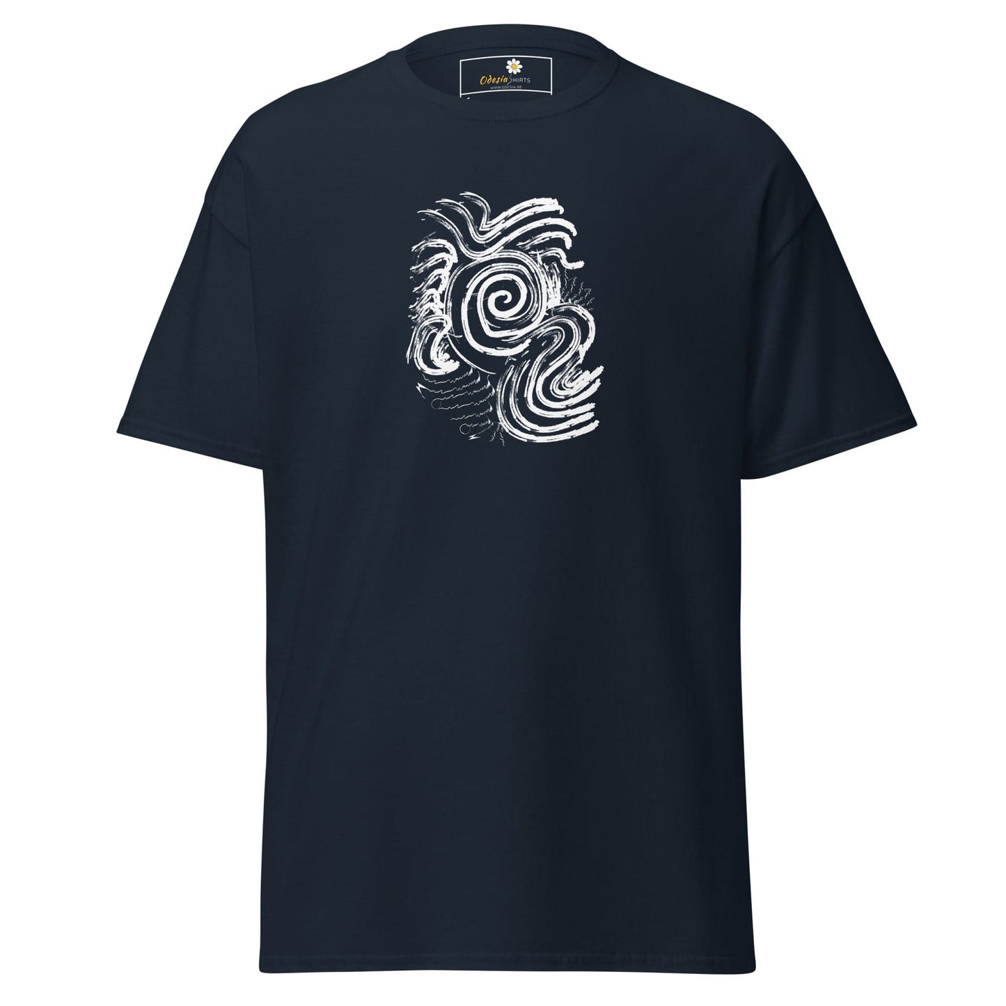 Unisex classic tee - ABSTRACT SUNLIGHT WAVES - REGULAR - Navy / S