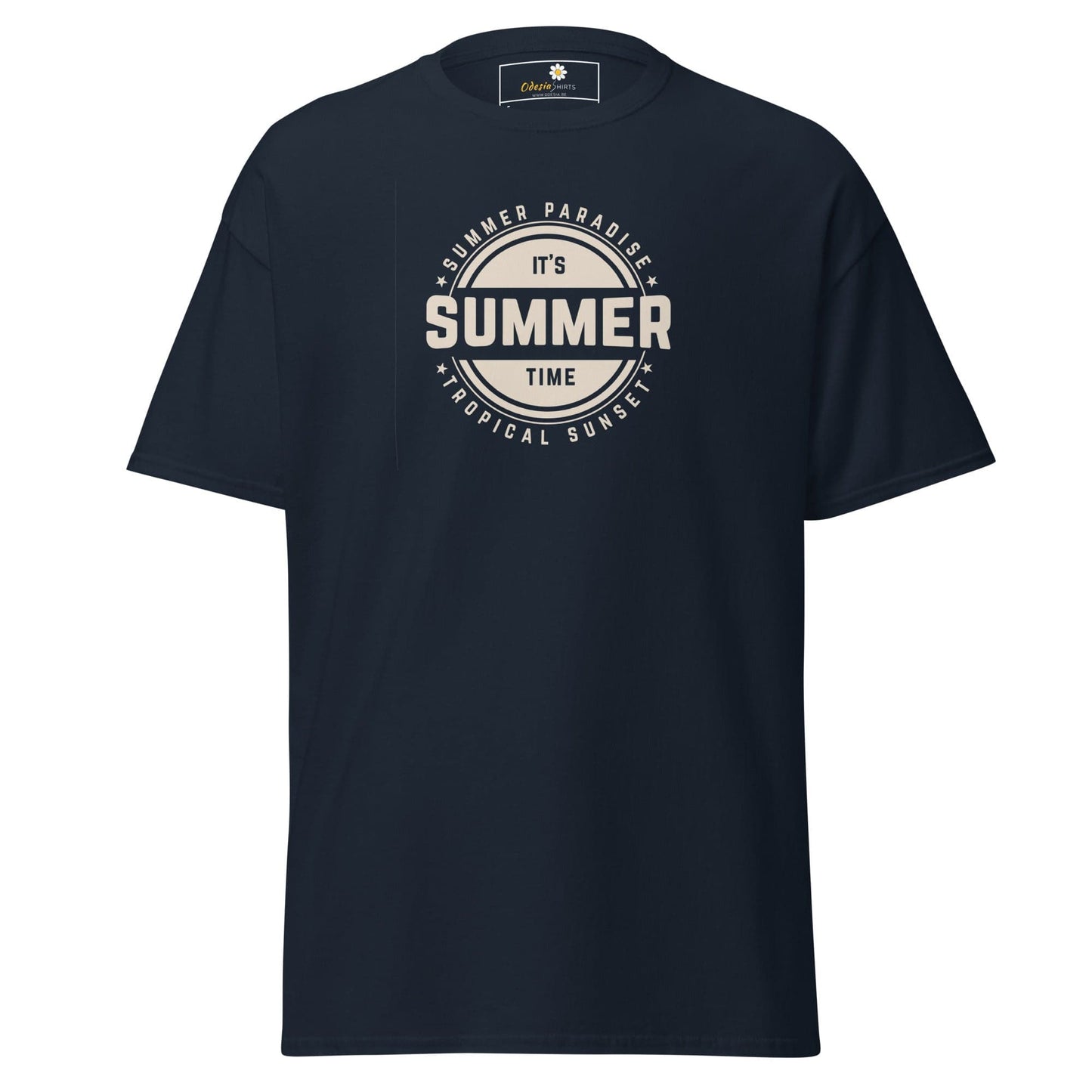 Unisex classic t-shirt - SUMMER TROPICAL - REGULAR - Navy / S