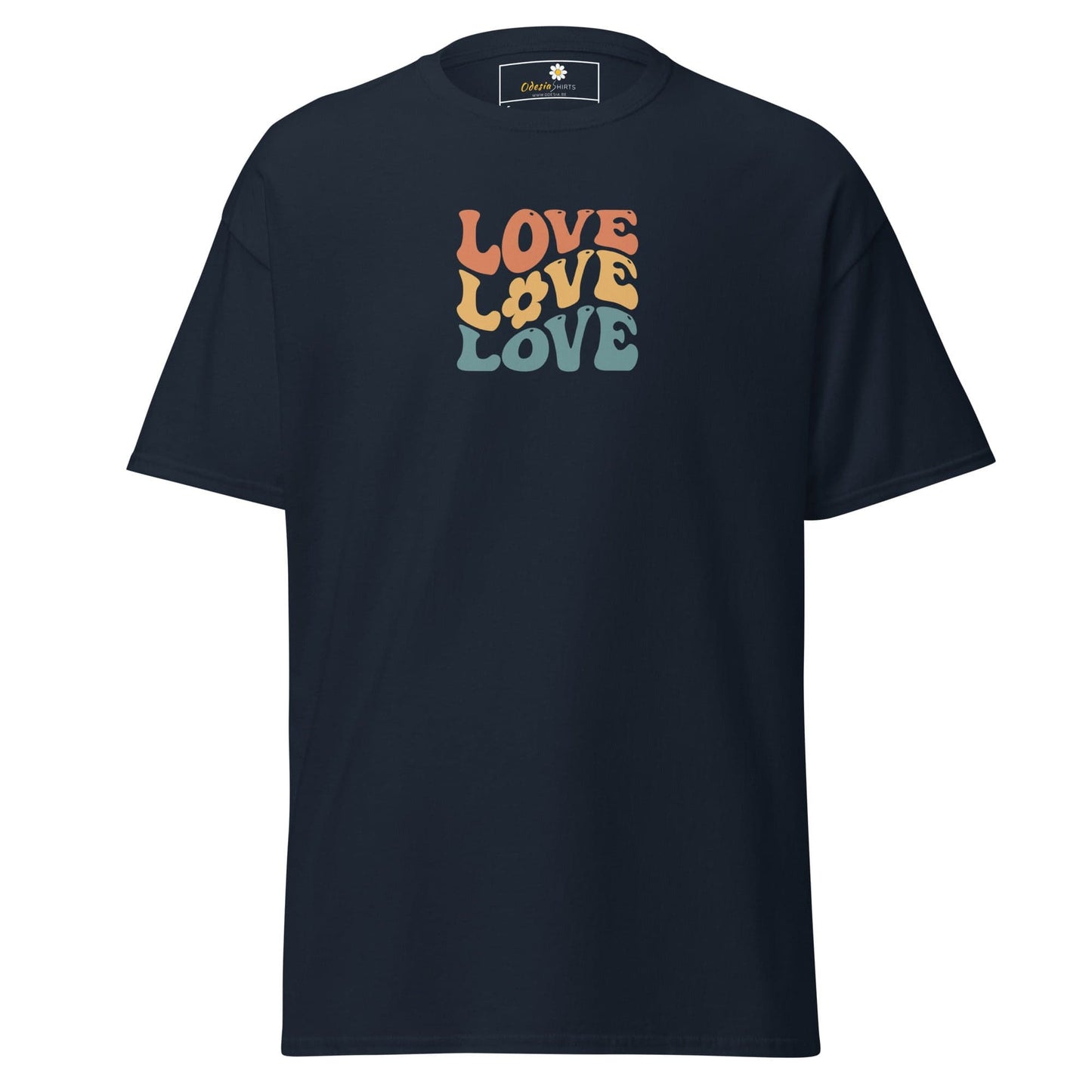 Unisex classic tee - TEXT POSITIVE LOVE LOVE LOVE - REGULAR - Navy / S