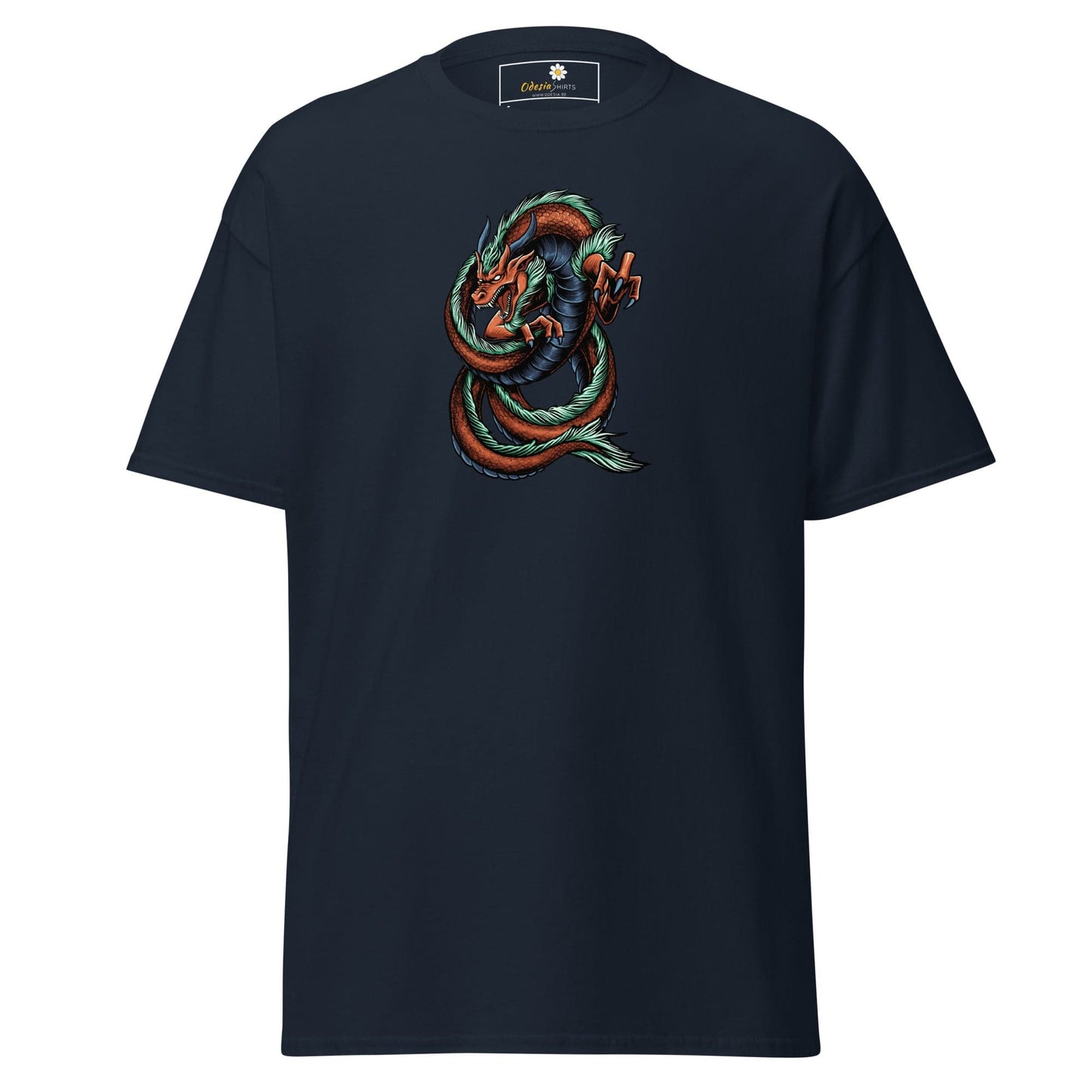 Unisex classic tee - MYSTIC RED GREEN DRAGON - REGULAR - Navy / S