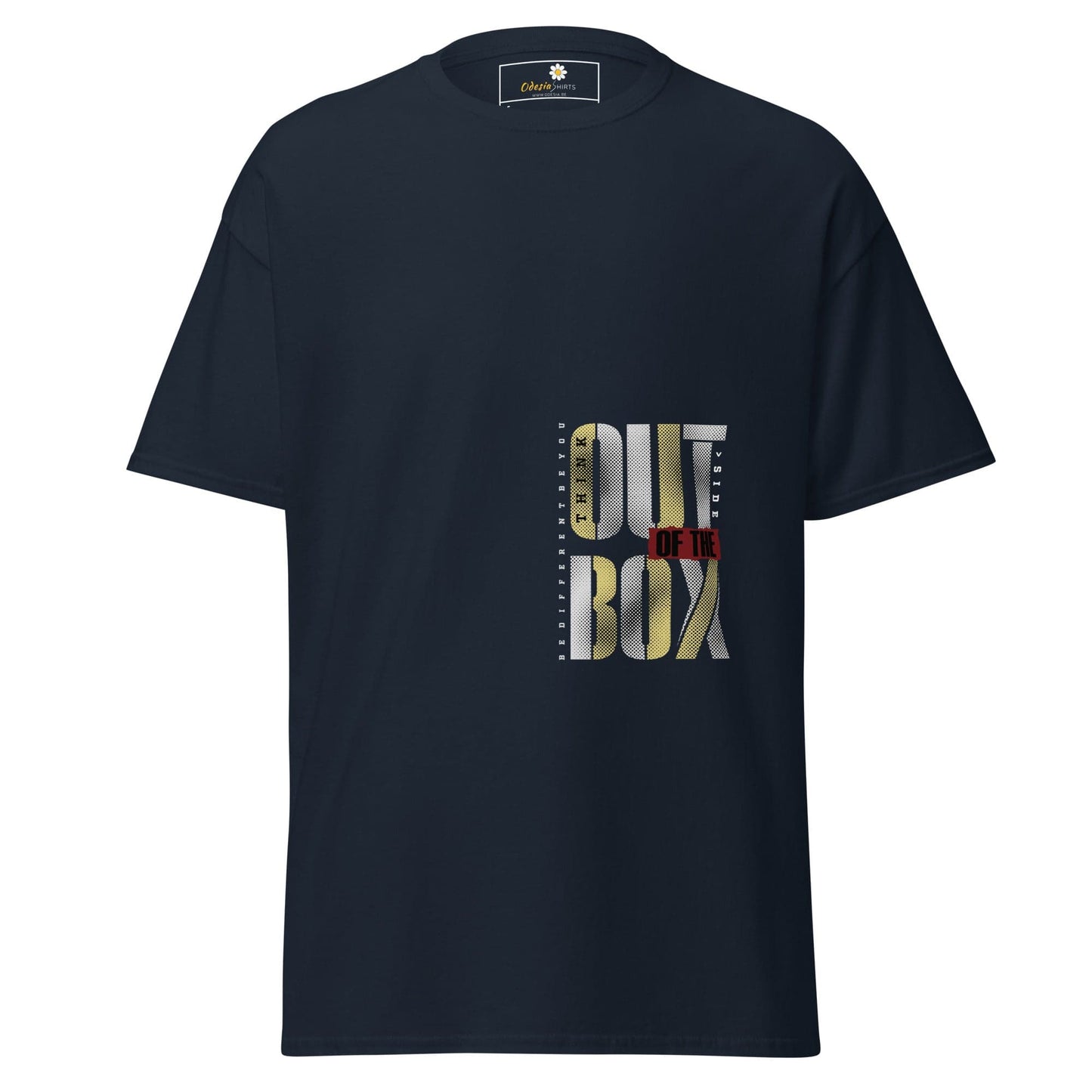 Unisex classic t-shirt - TEXT OUT OTHE BOX - REGULAR - Navy / S