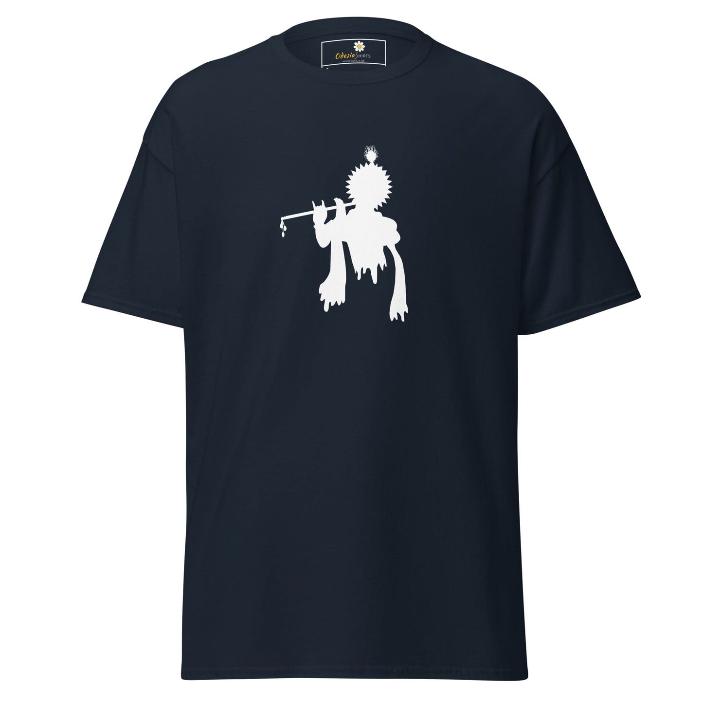 Unisex classic tee - SPIRITUAL KRISHNA’S FLUTE HEAD - REGULAR - Navy / S