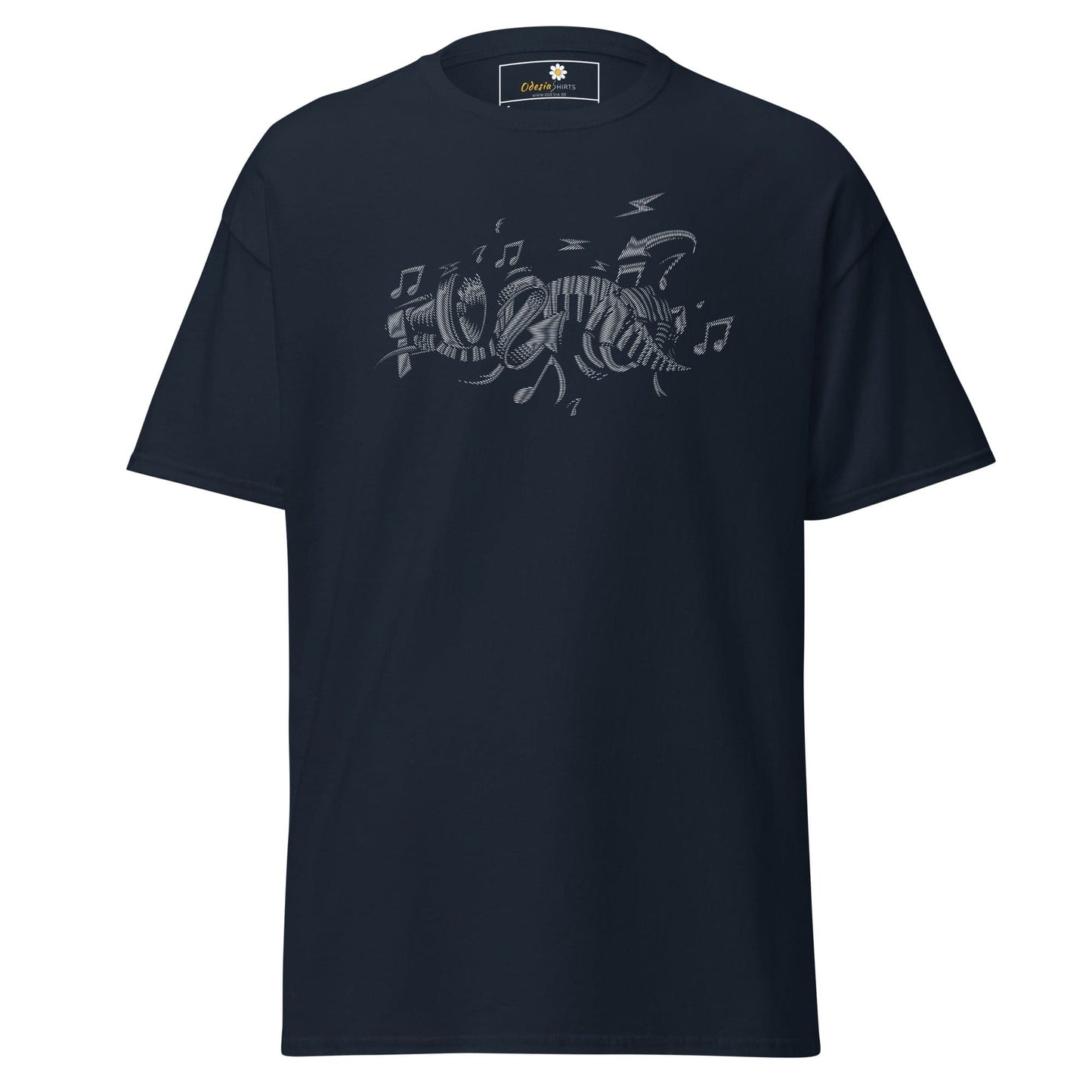 Unisex classic t-shirt - MUSIC INSTRUMENTS - REGULAR - Navy / S