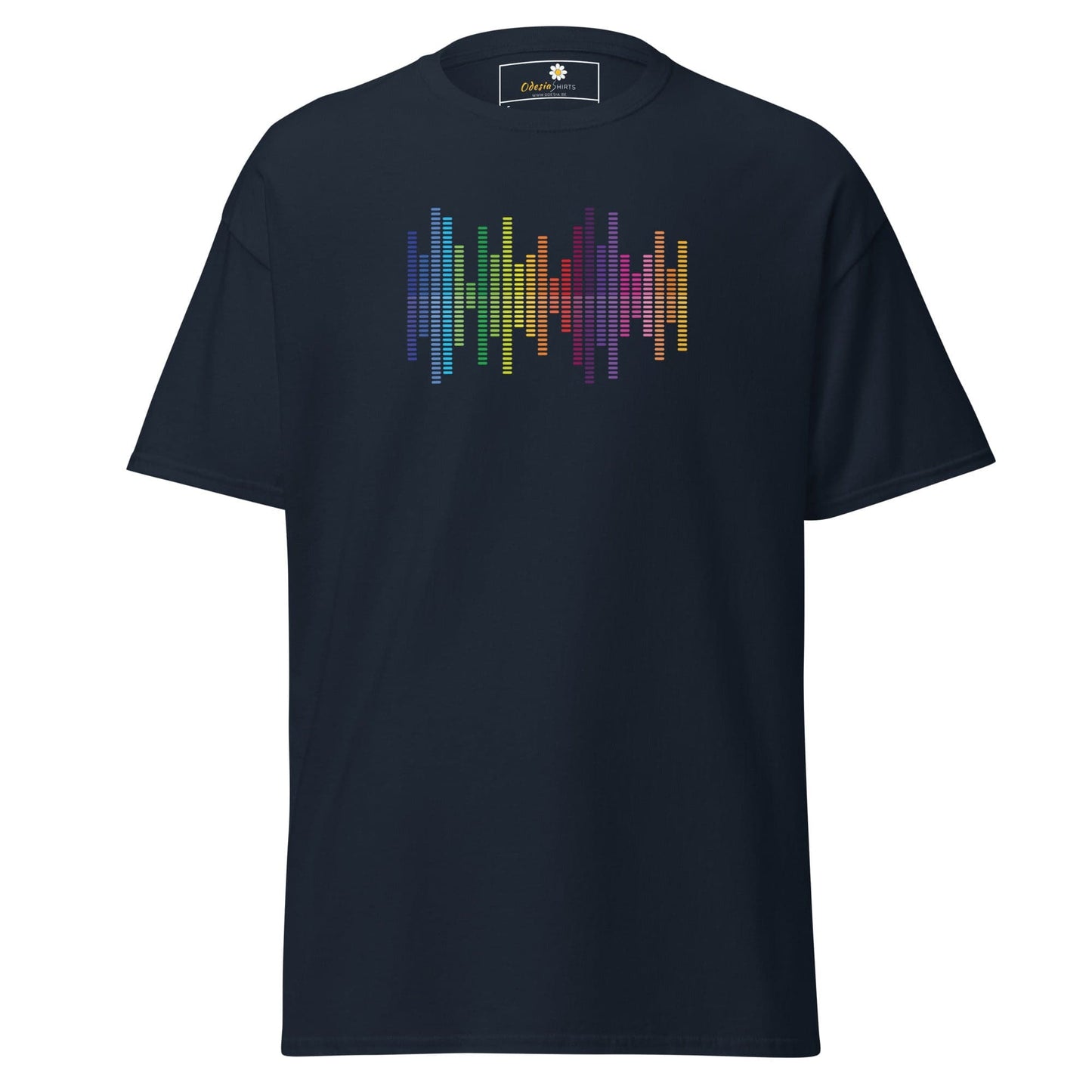 Unisex classic tee - MUSIC AUDIO SPECTRUM - REGULAR - Navy / S